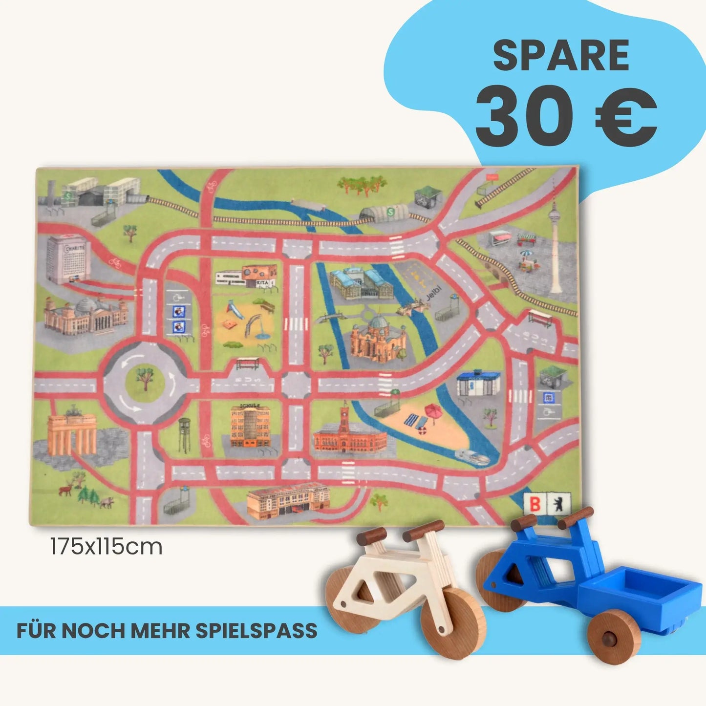 Spielteppich Berlin 175x115cm im Starter-Set