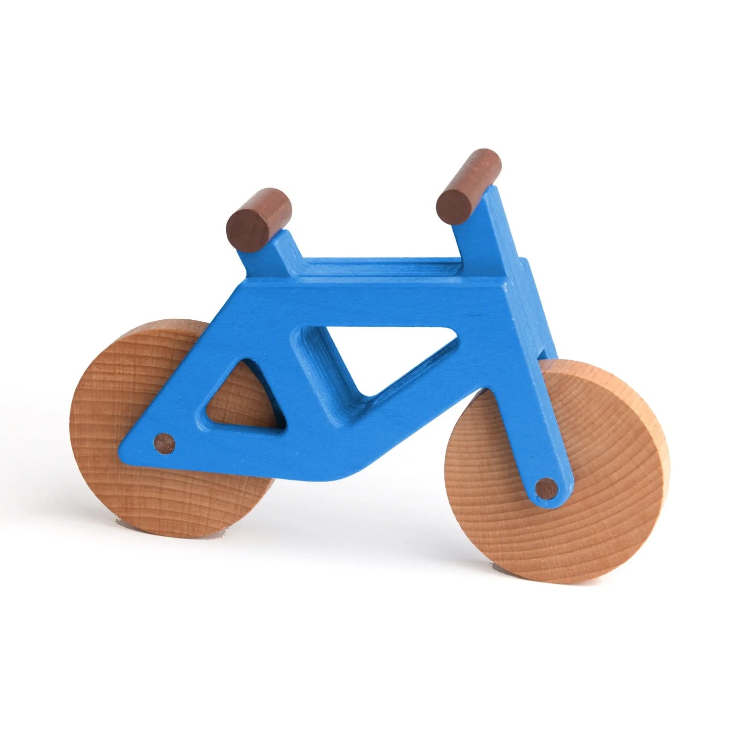Spielwende Spielzeugfahrrad aus Holz blau