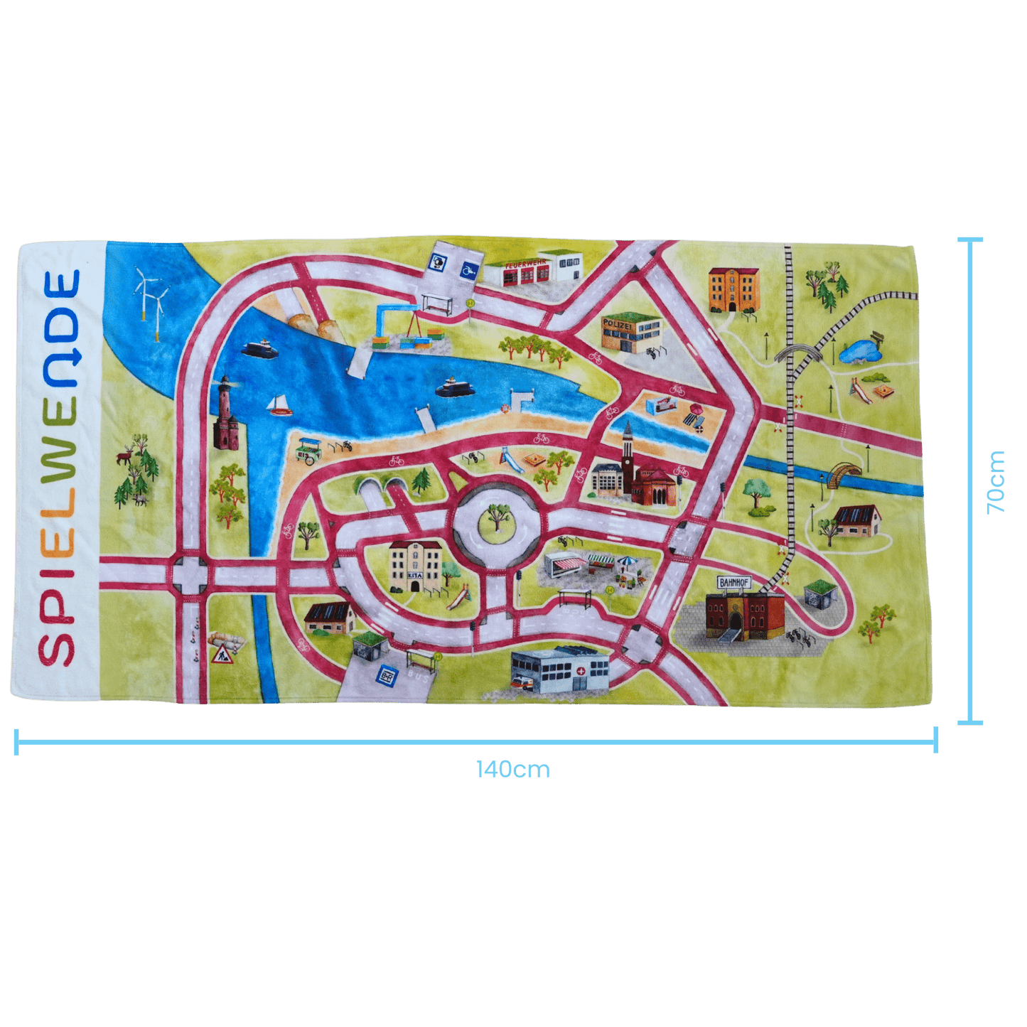 Handtuch Spielteppich To Go 140x70cm, multifunktional, OEKO-TEX zertifiziert, ideal für Kinder, Reisen und Badezimmer-Deko.