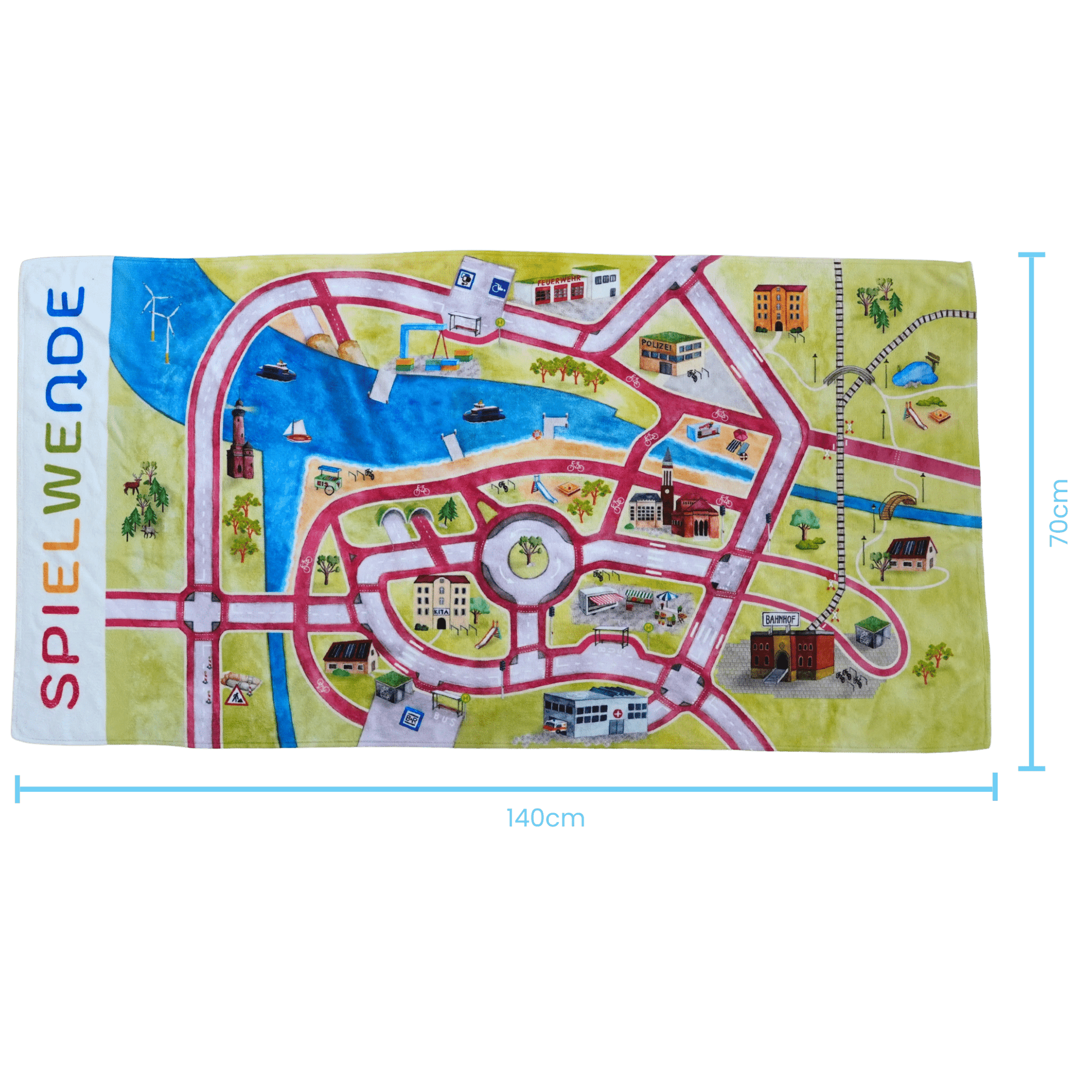Handtuch Spielteppich To Go 140x70cm, multifunktional, OEKO-TEX zertifiziert, ideal für Kinder, Reisen und Badezimmer-Deko.