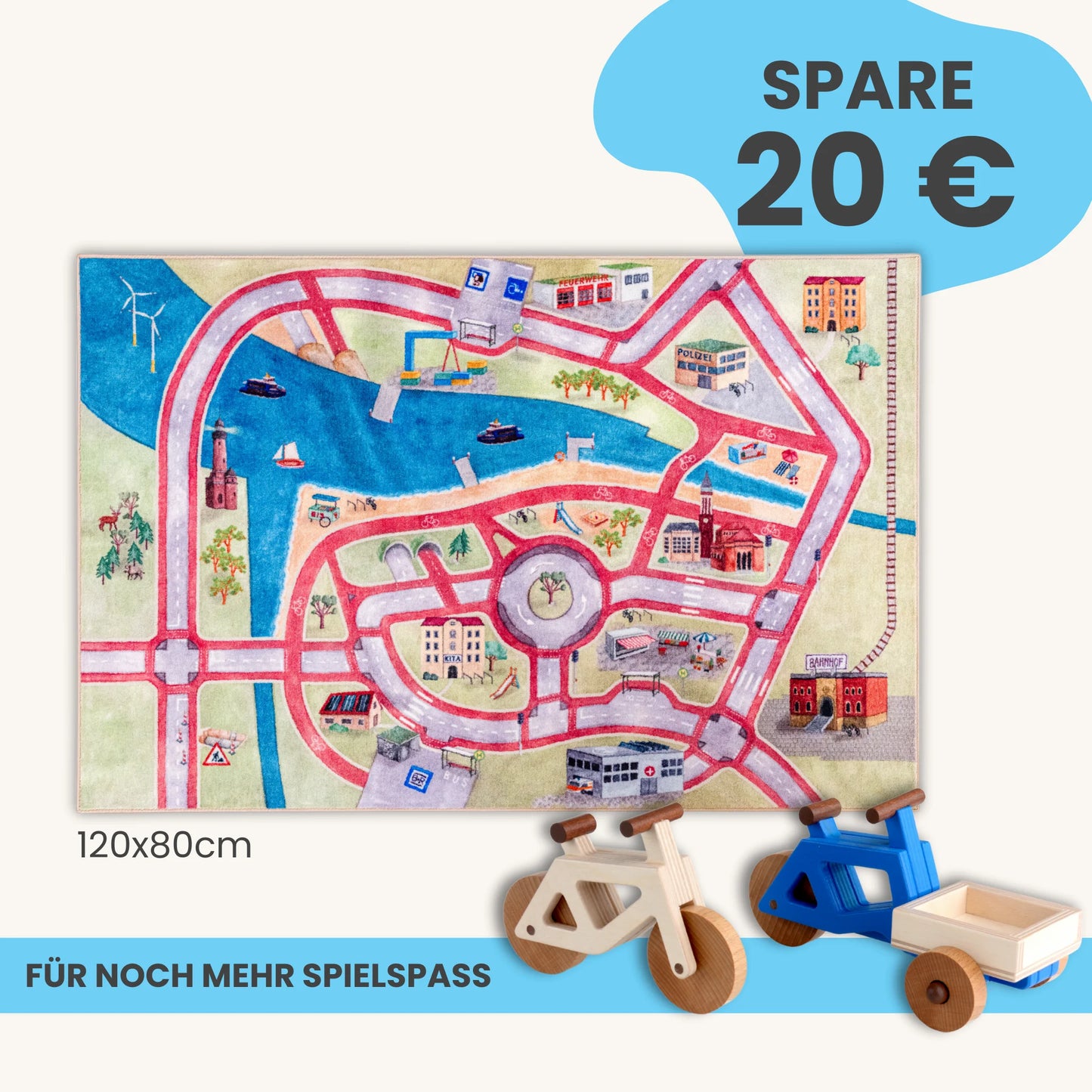 Spielteppich 120x80cm im Starter-Set