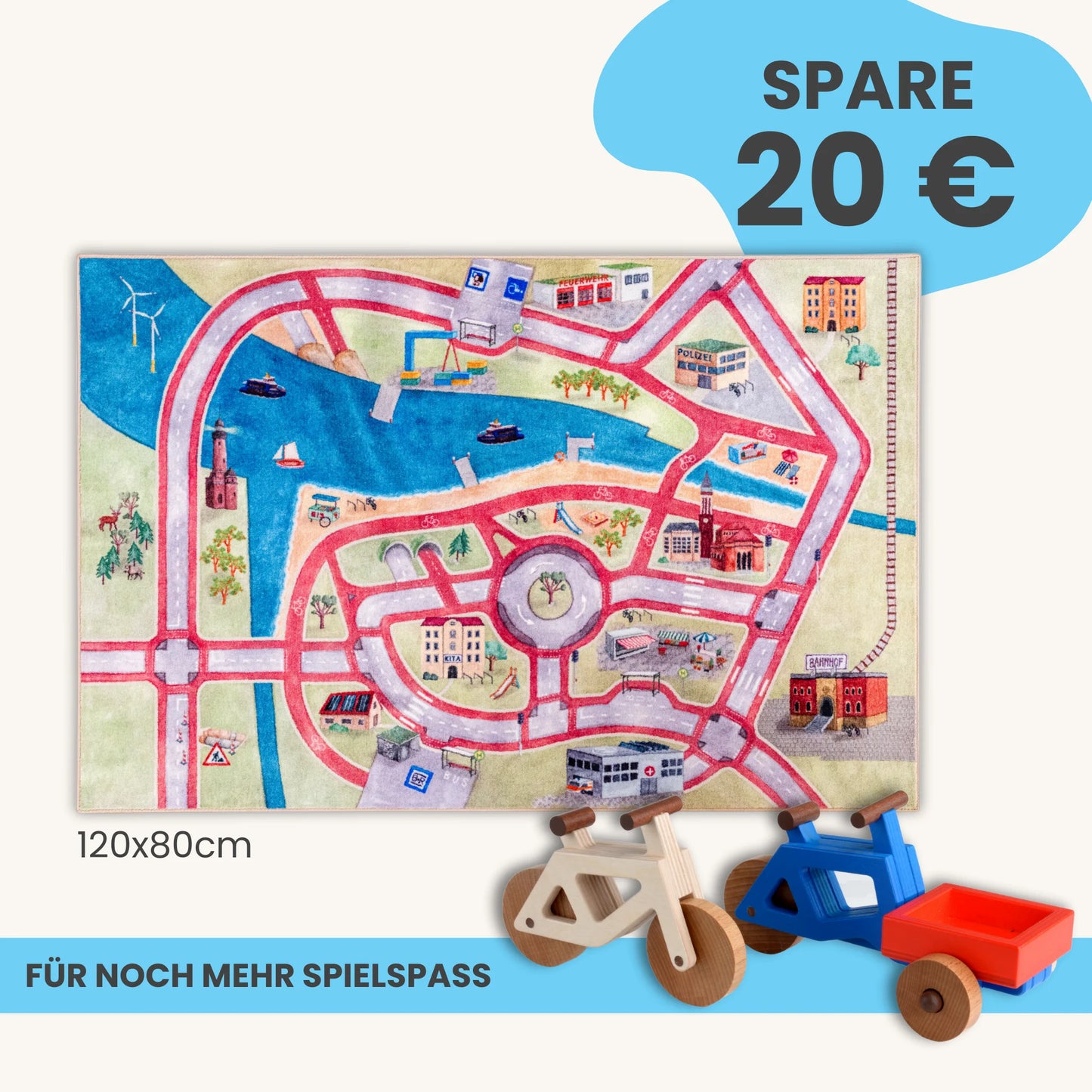 Spielteppich 120x80cm im Starter-Set