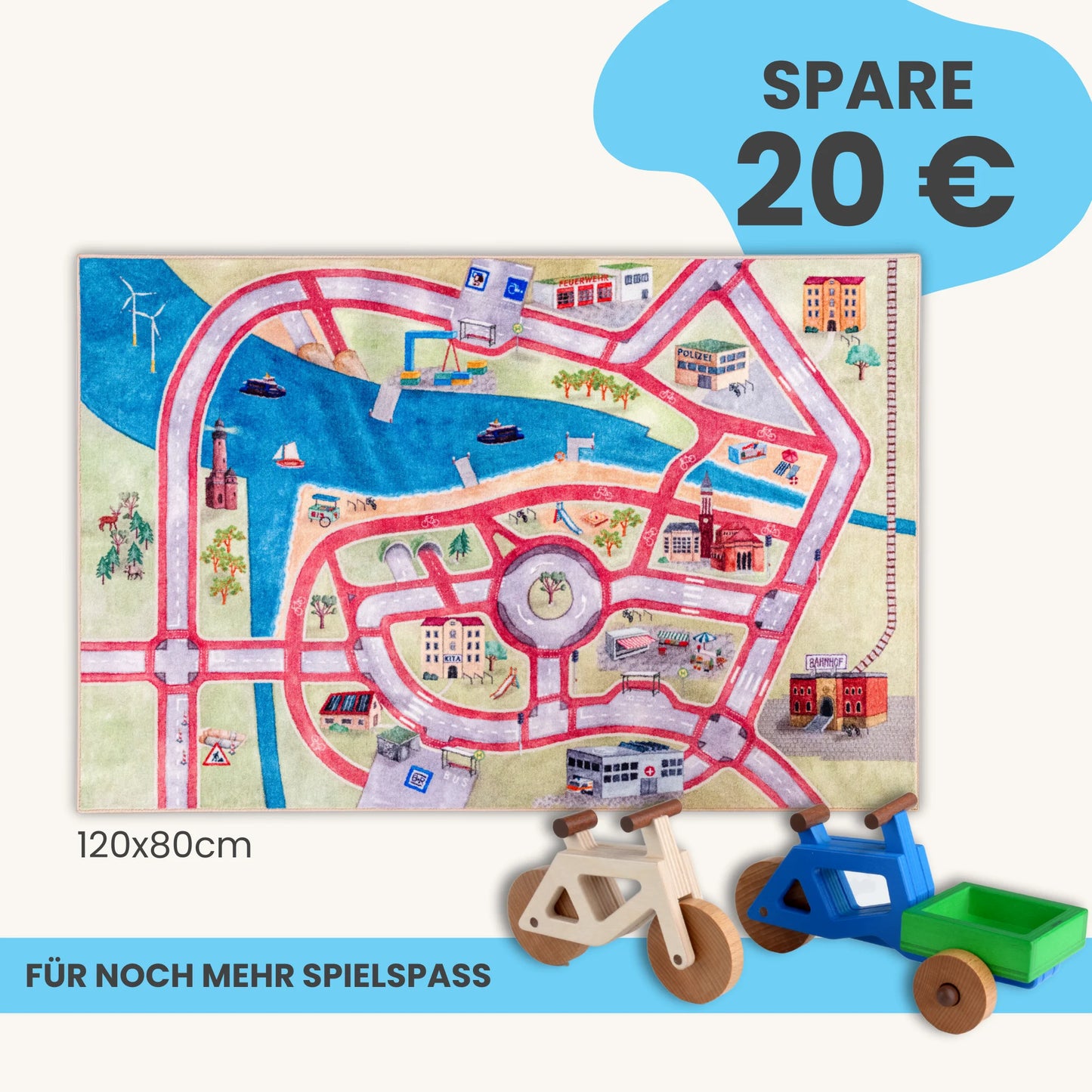Spielteppich 120x80cm im Starter-Set