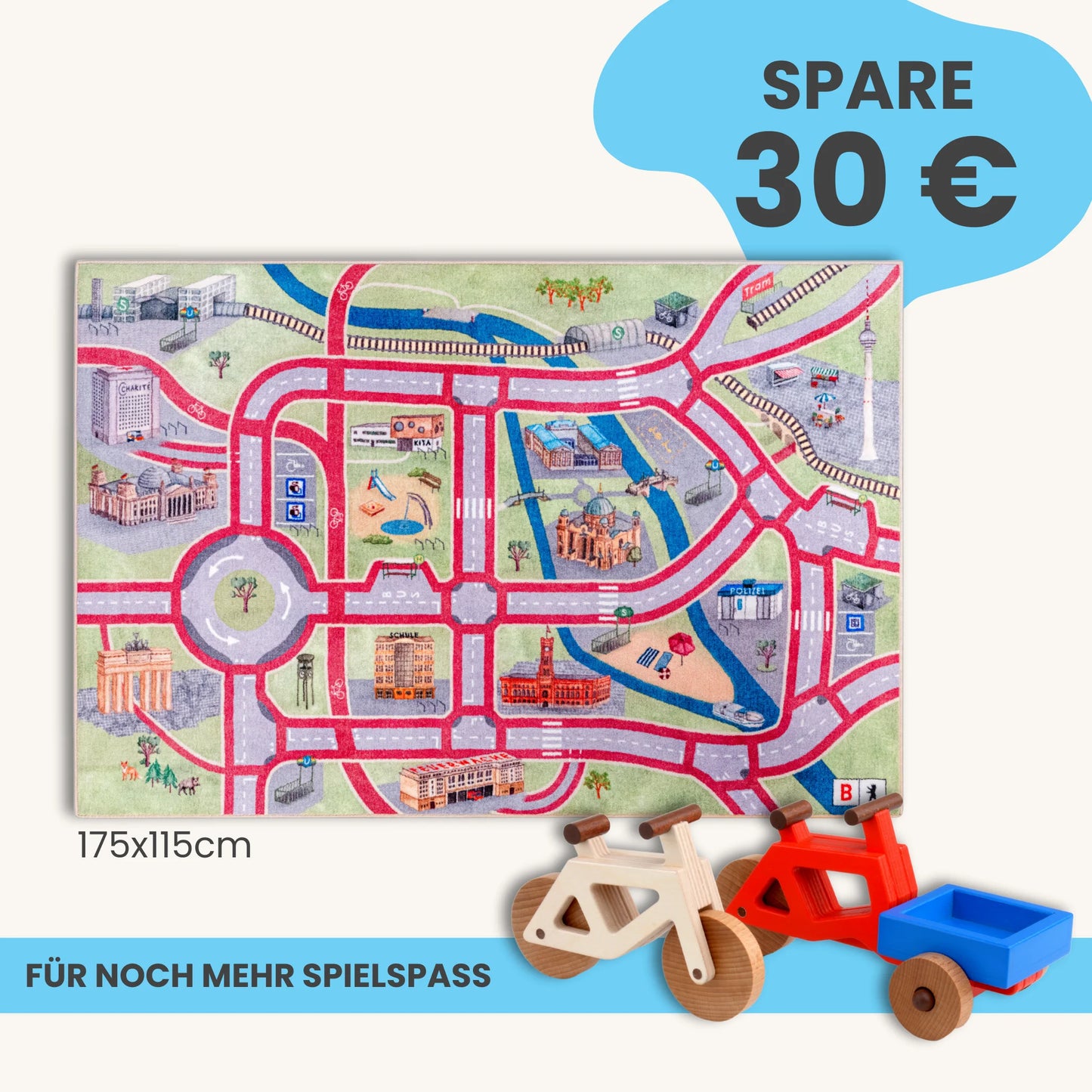 Spielteppich BERLIN 175x115cm im Starter-Set