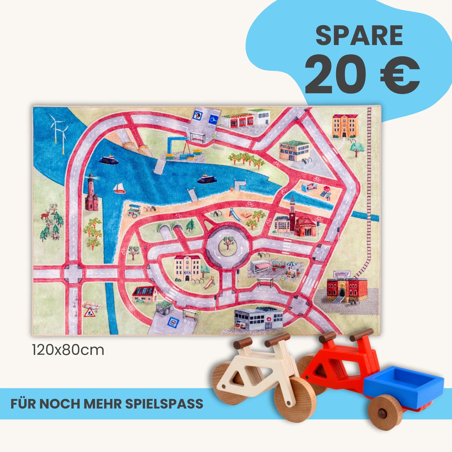 Spielteppich 120x80cm im Starter-Set