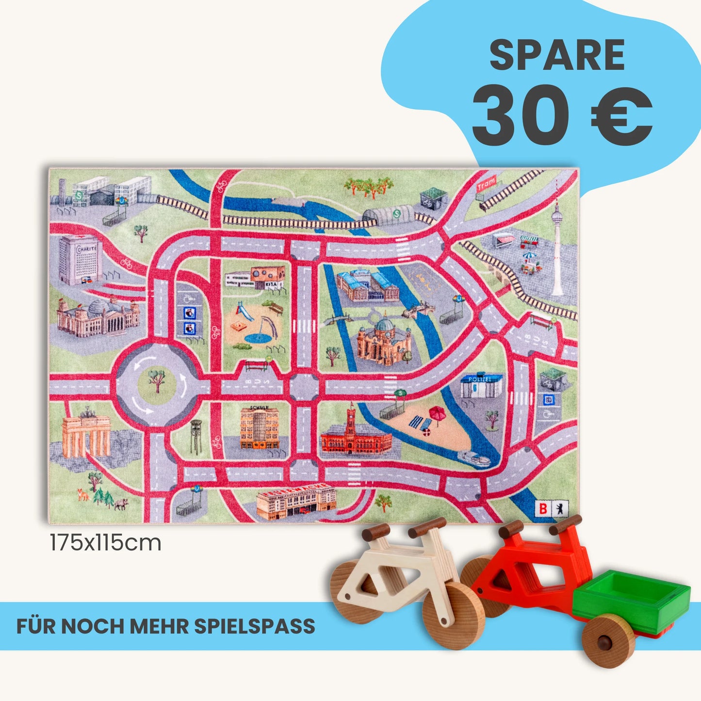 Spielteppich BERLIN 175x115cm im Starter-Set