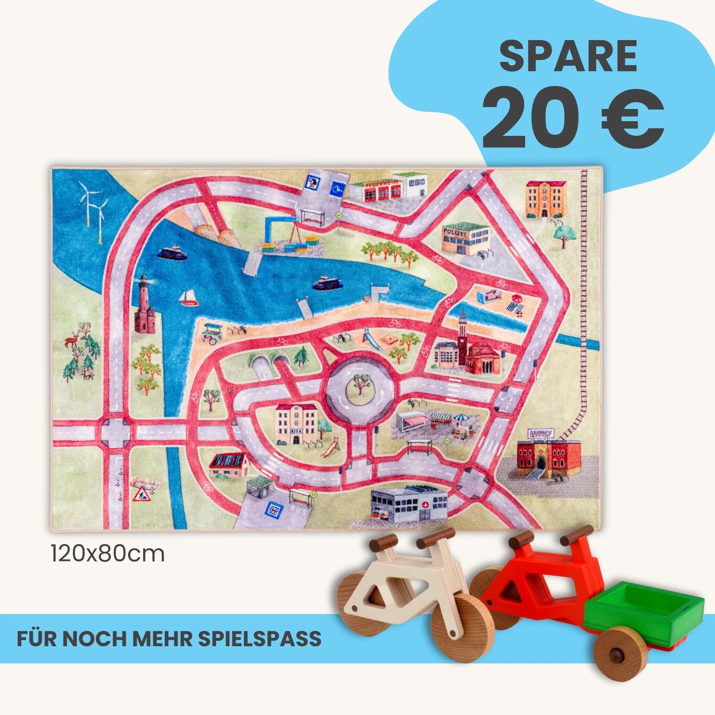 Spielteppich 120x80cm im Starter-Set