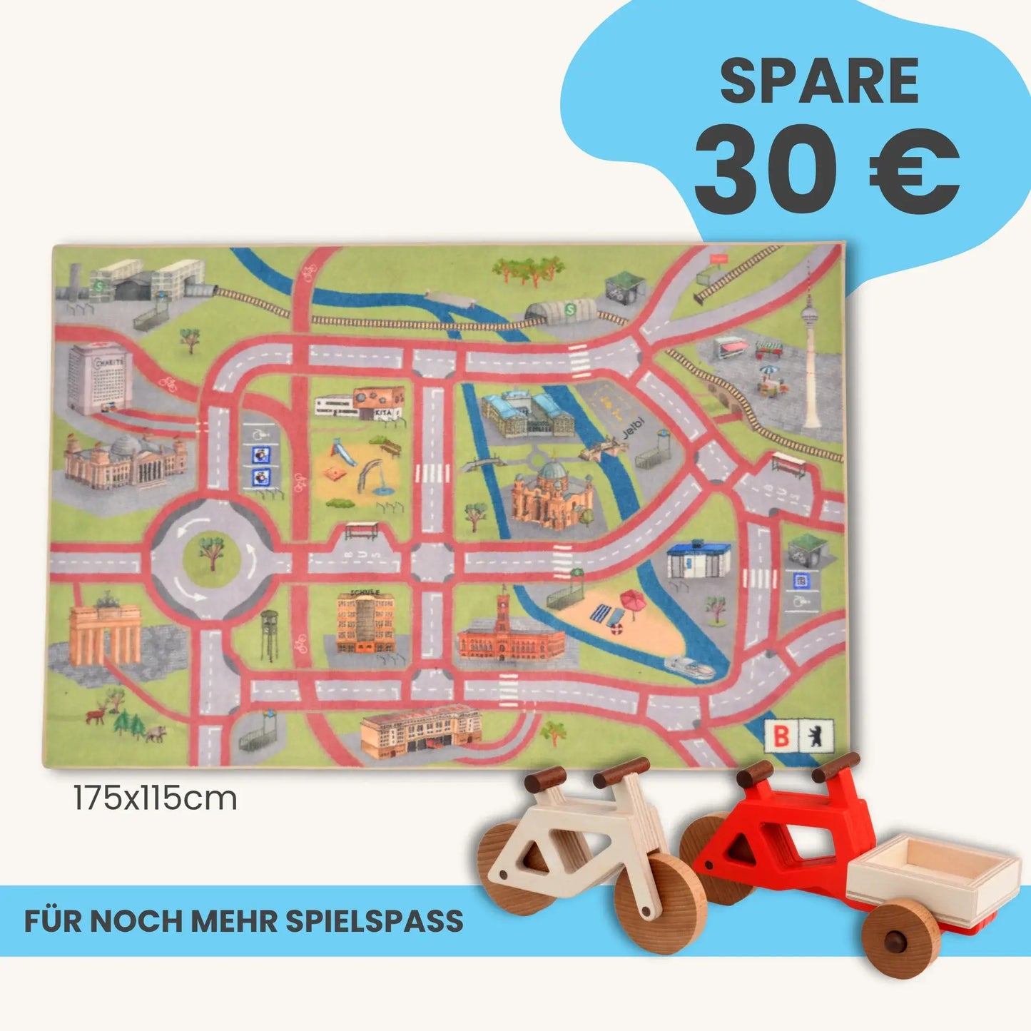 Spielteppich Berlin 175x115cm im Starter-Set