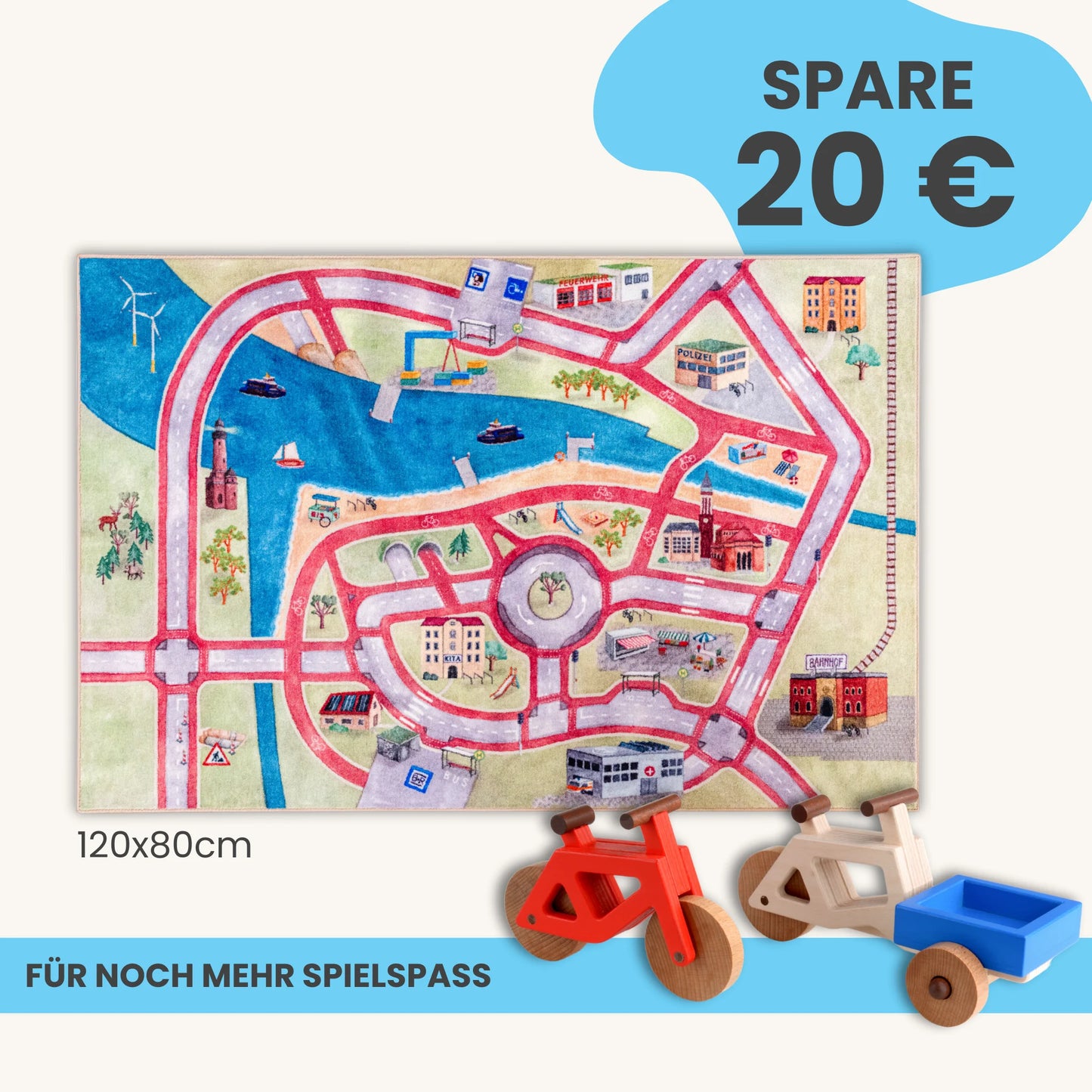 Spielteppich 120x80cm im Starter-Set