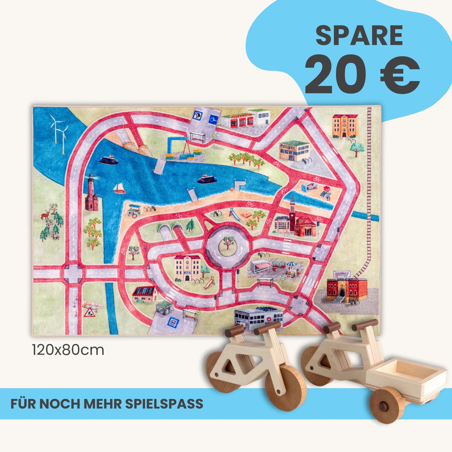 Spielteppich 120x80cm im Starter-Set
