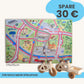 Spielteppich Freiburg 175x115cm im Starter-Set mit Stadtmotiven für Kinder zum Spielen und Entdecken.