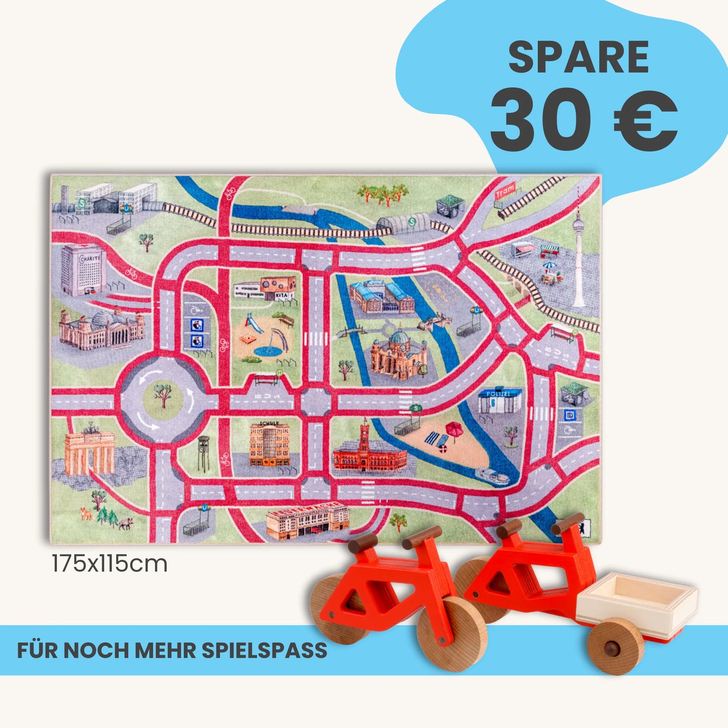 Spielteppich BERLIN 175x115cm im Starter-Set