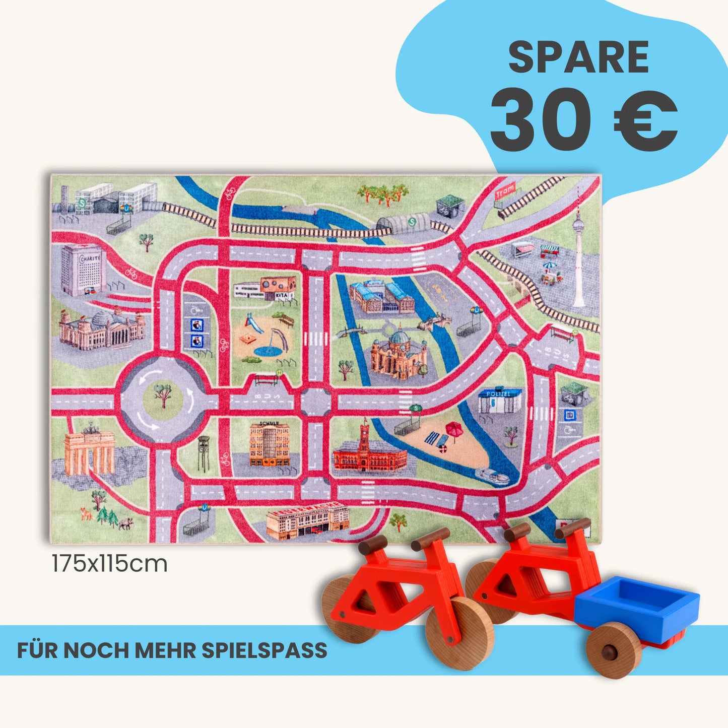 Spielteppich BERLIN 175x115cm im Starter-Set