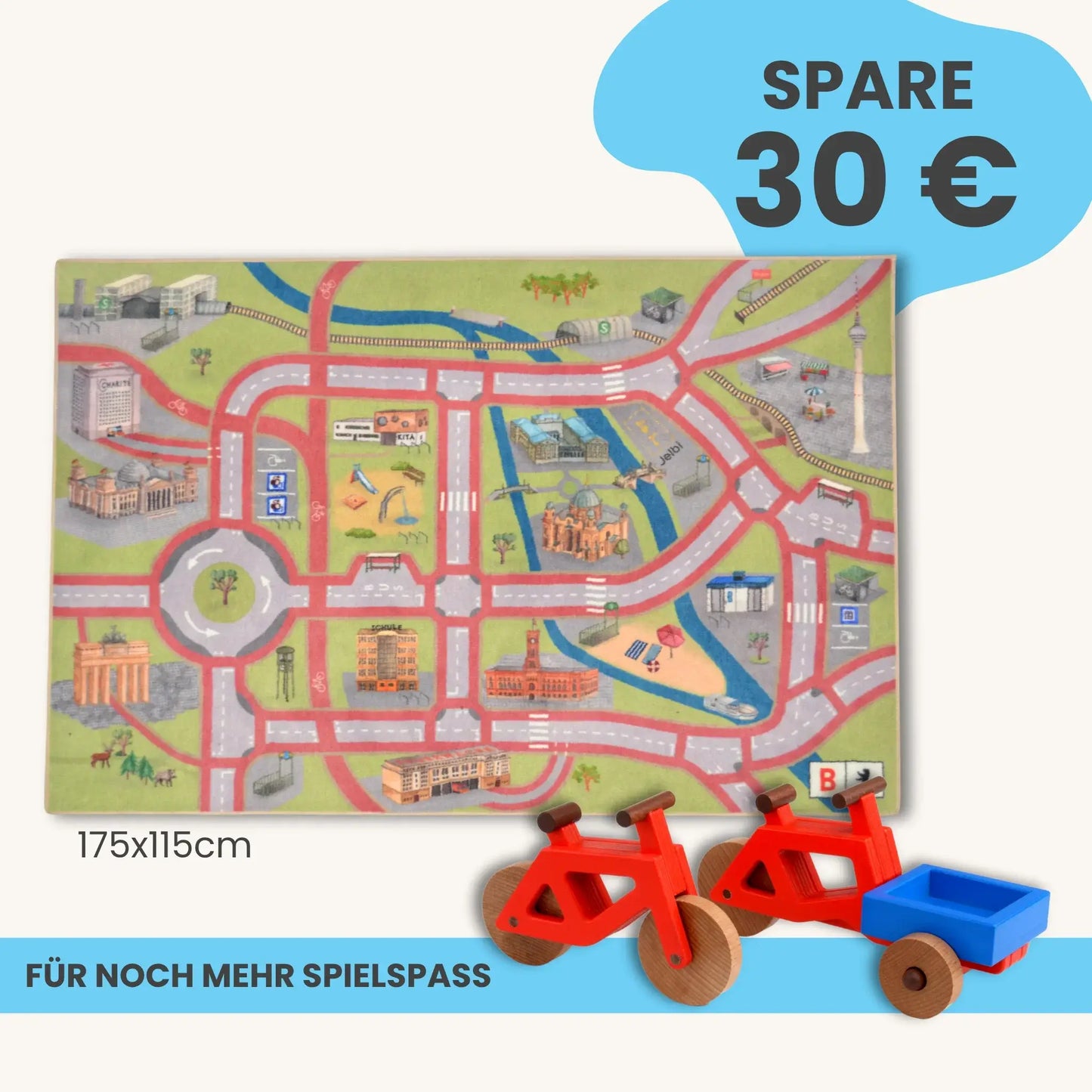 Spielteppich Berlin 175x115cm im Starter-Set