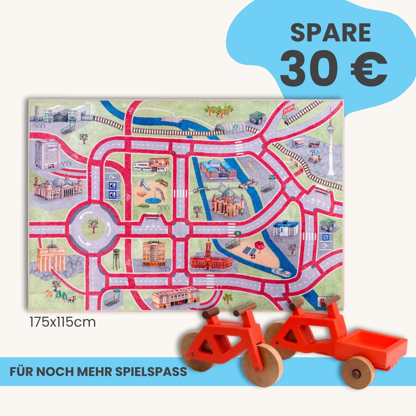 Spielteppich BERLIN 175x115cm im Starter-Set