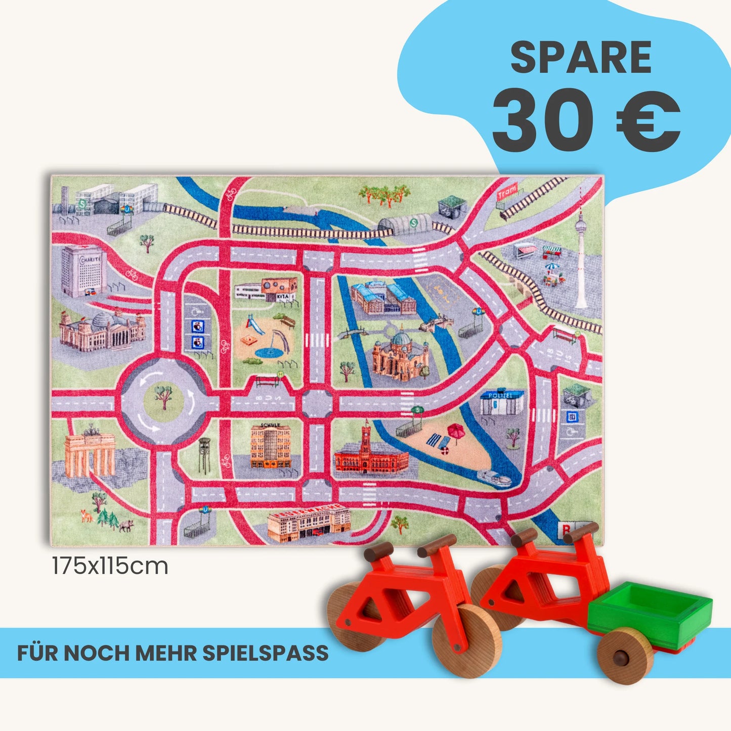 Spielteppich BERLIN 175x115cm im Starter-Set