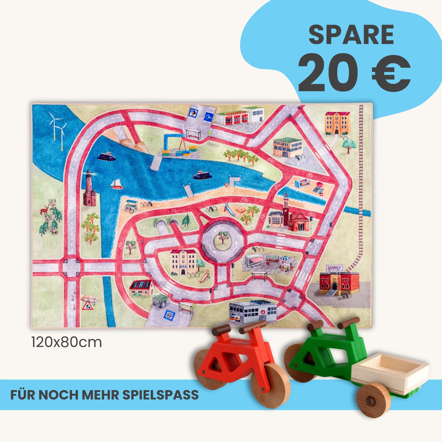 Spielteppich 120x80cm im Starter-Set