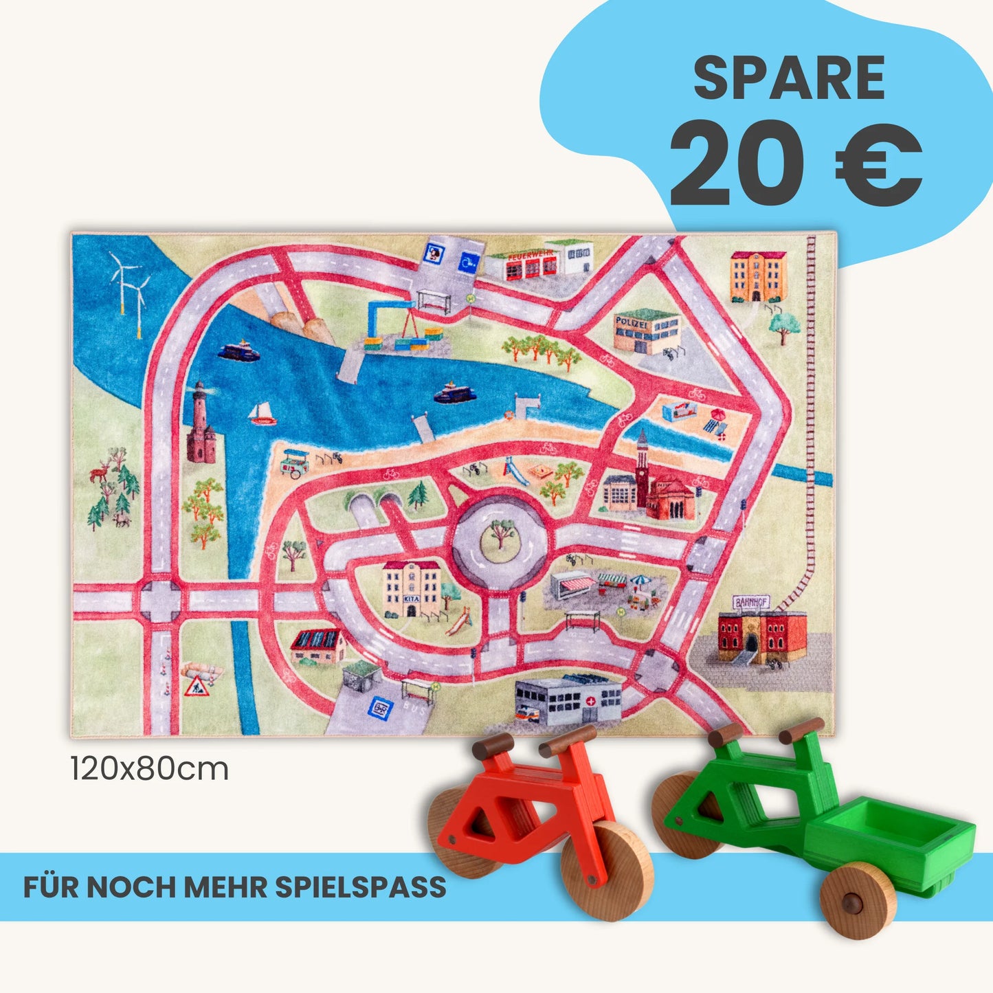 Spielteppich 120x80cm im Starter-Set