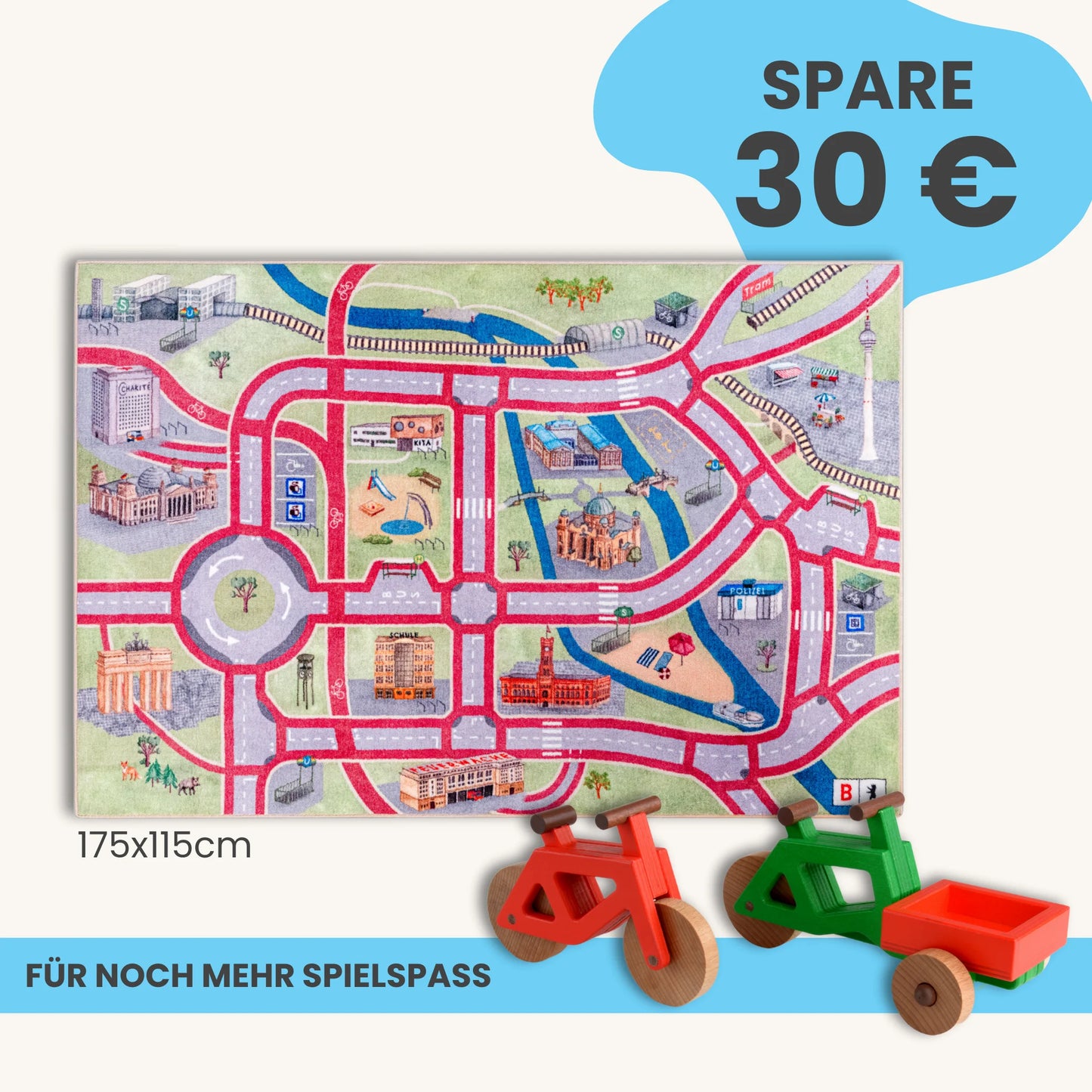 Spielteppich BERLIN 175x115cm im Starter-Set