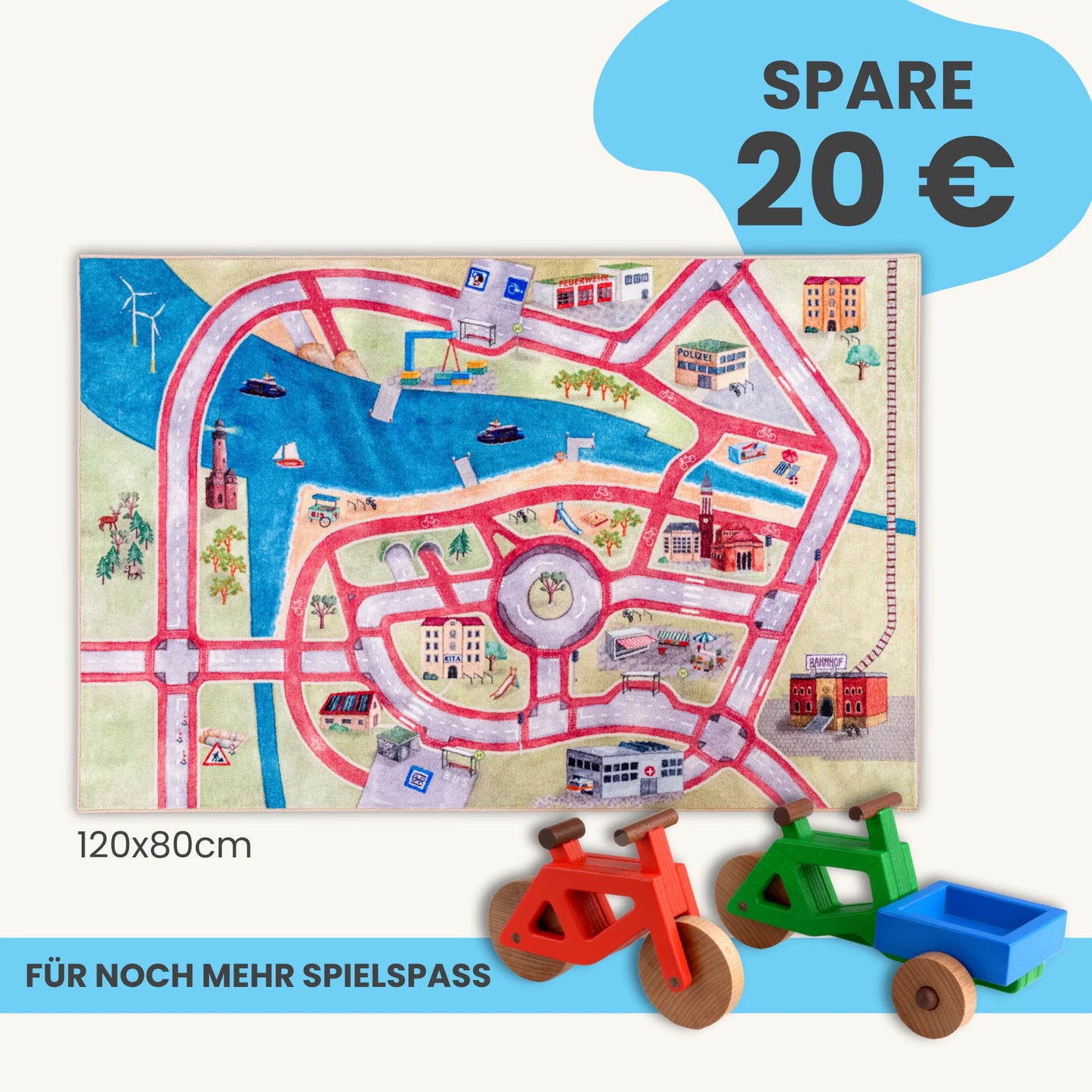 Spielteppich 120x80cm im Starter-Set