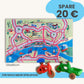 Spielteppich HAMBURG 120x80cm im Starter-Set
