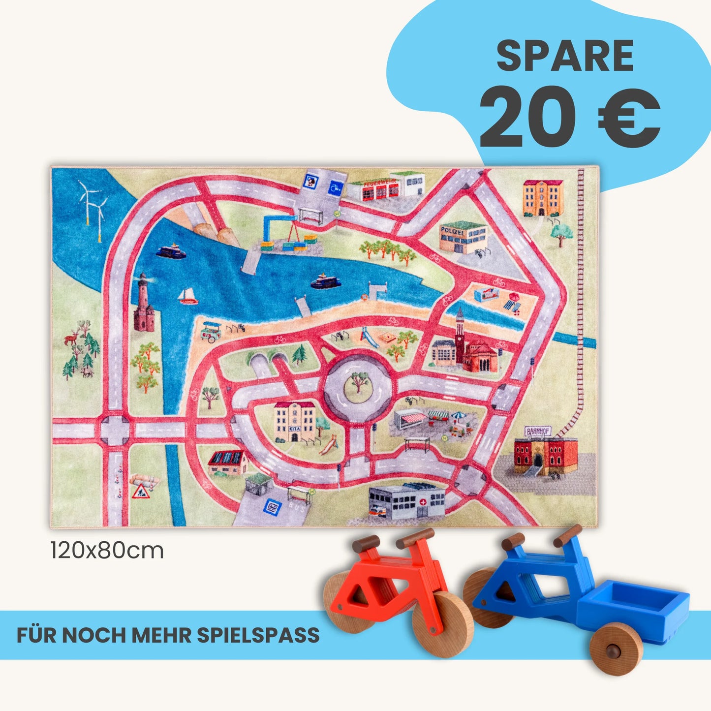 Spielteppich 120x80cm im Starter-Set