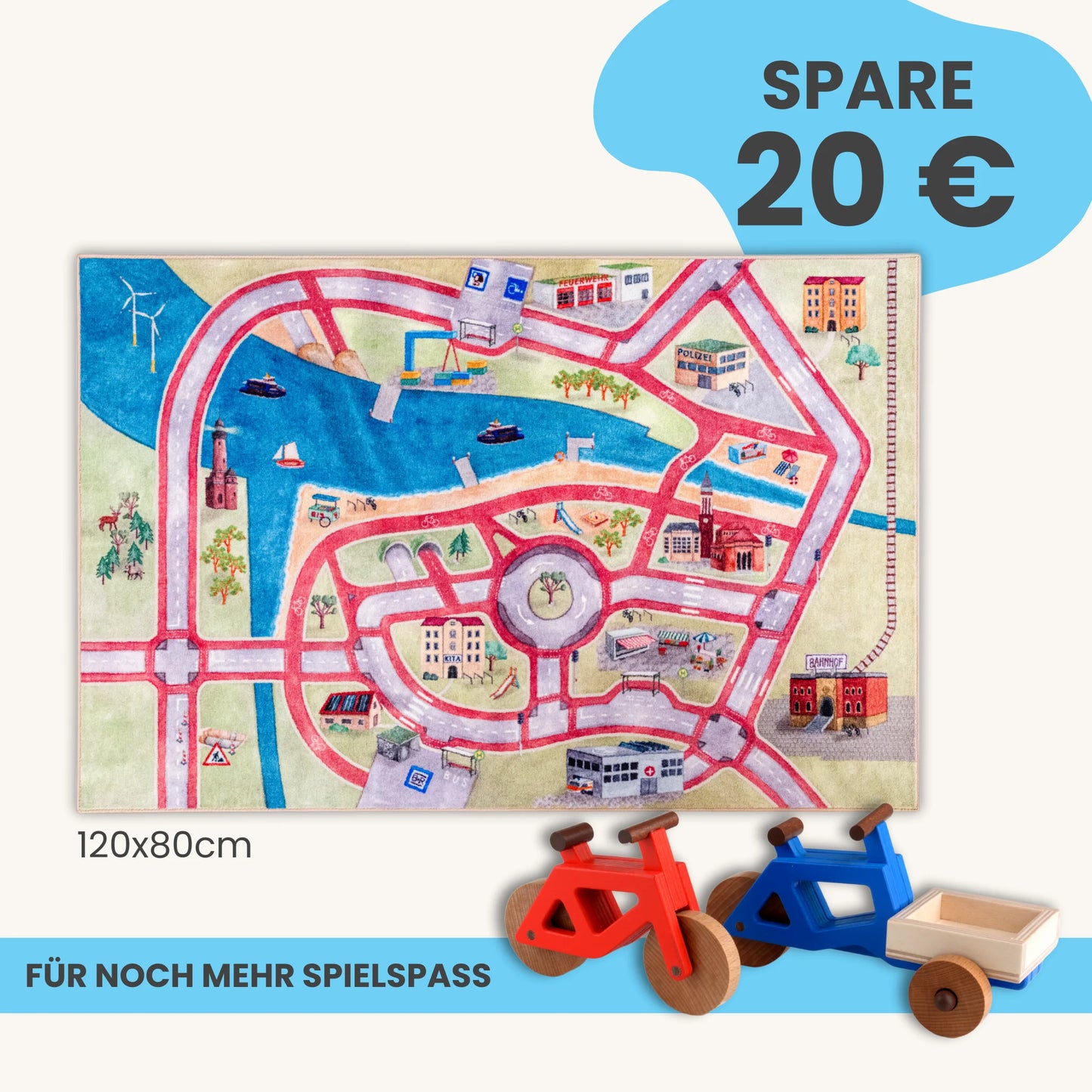 Spielteppich 120x80cm im Starter-Set