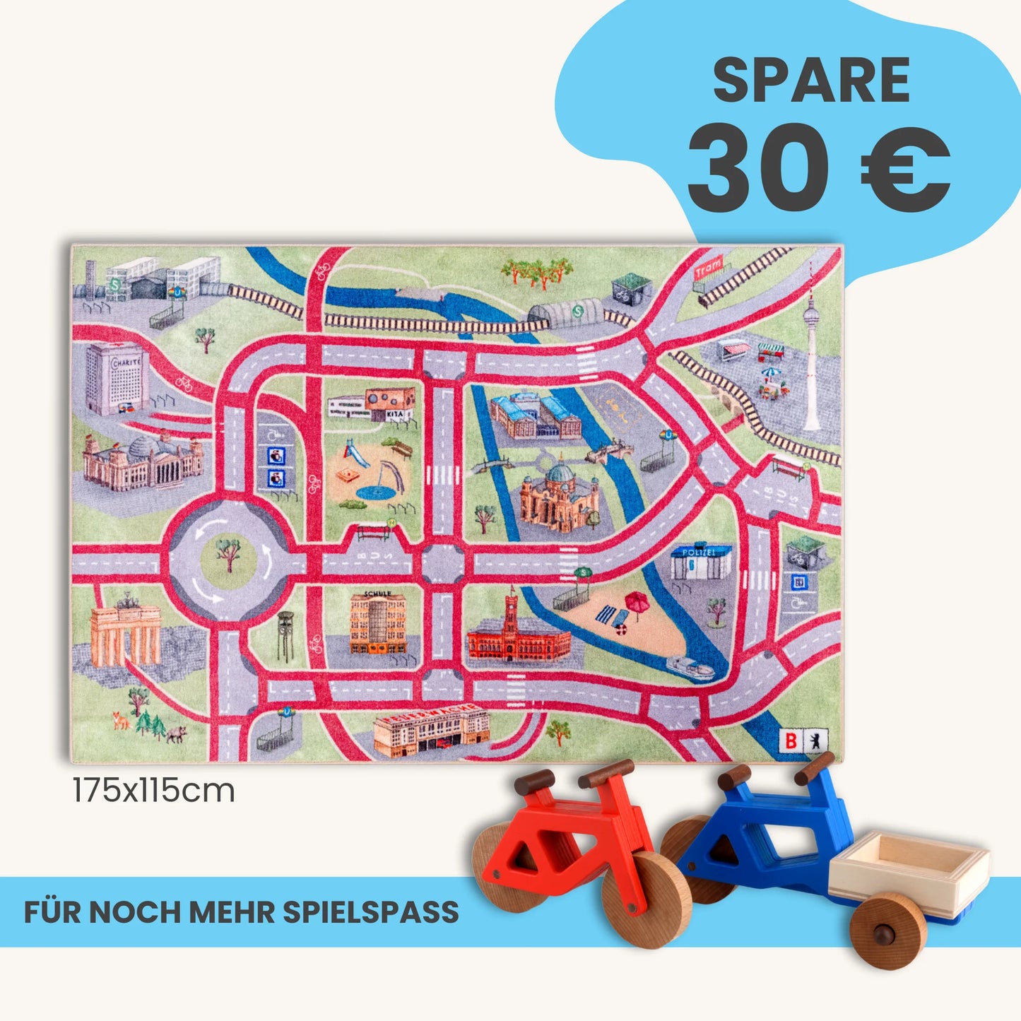 Spielteppich BERLIN 175x115cm im Starter-Set