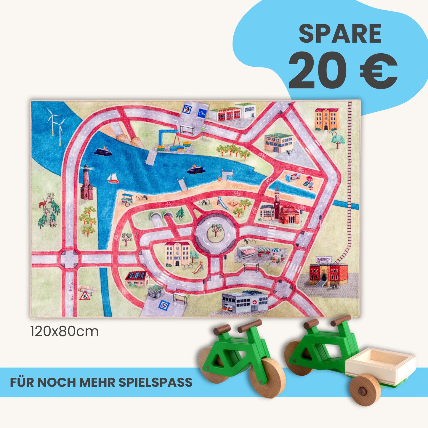 Spielteppich 120x80cm im Starter-Set