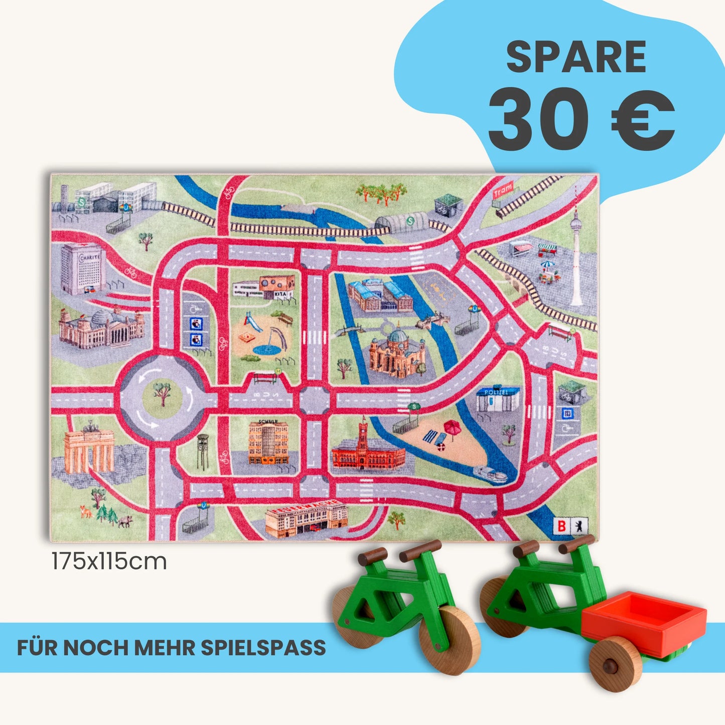 Spielteppich BERLIN 175x115cm im Starter-Set