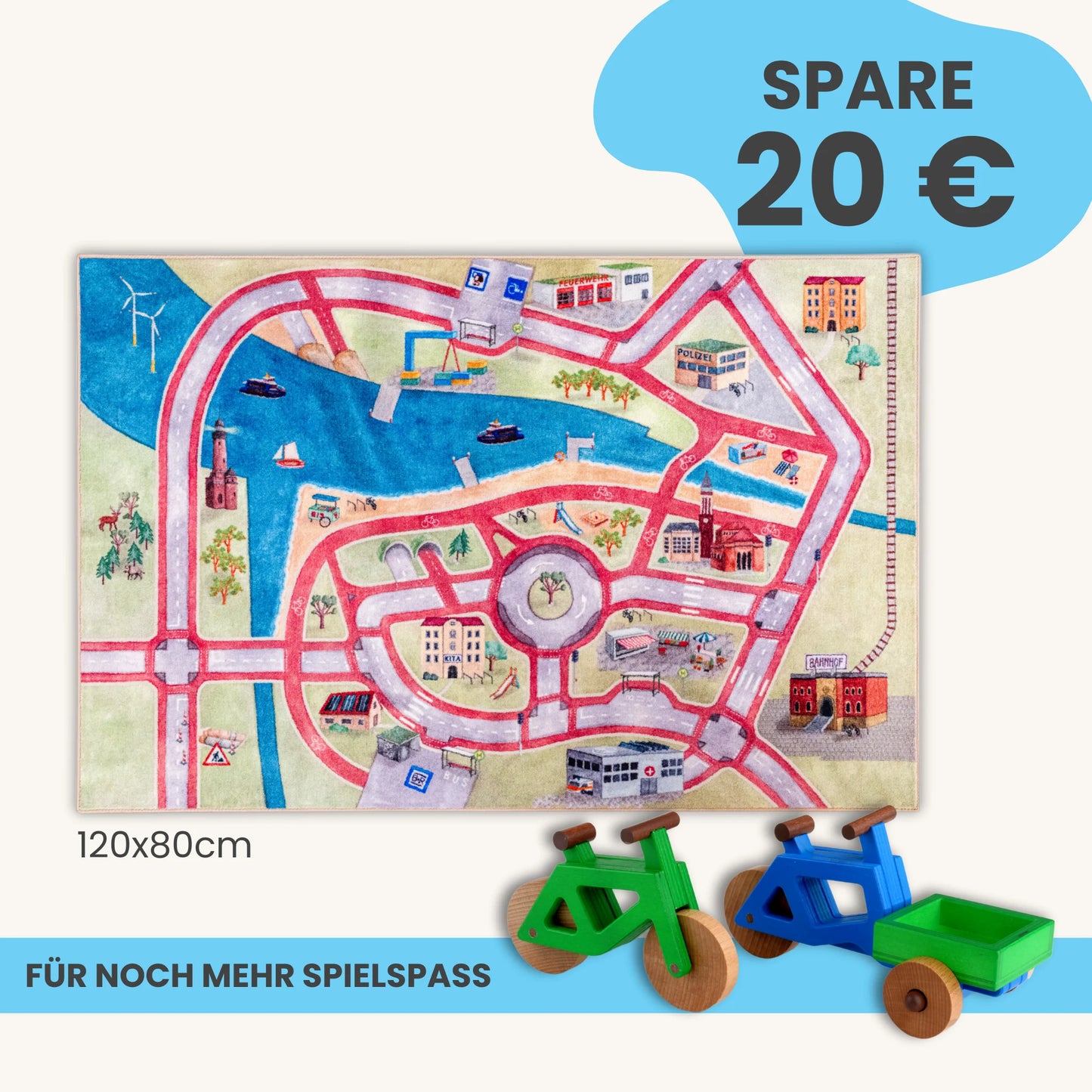 Spielteppich 120x80cm im Starter-Set