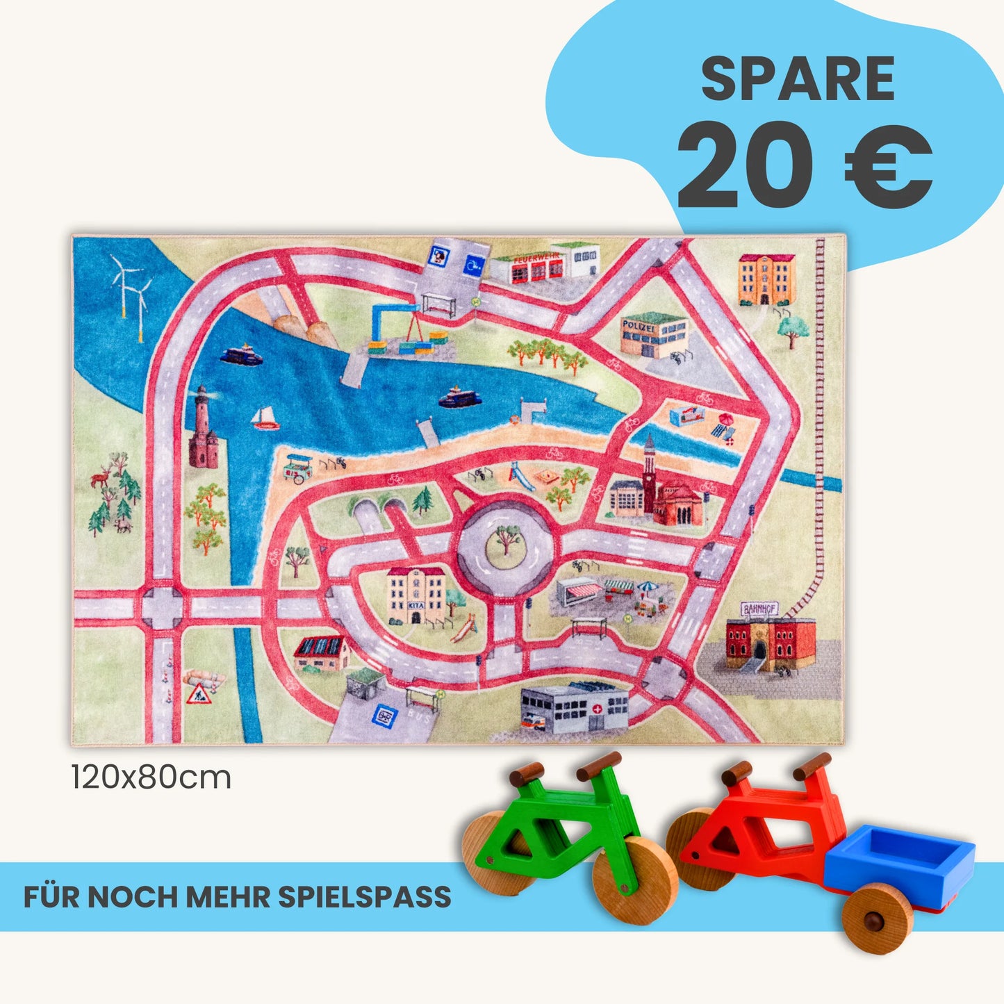 Spielteppich 120x80cm im Starter-Set