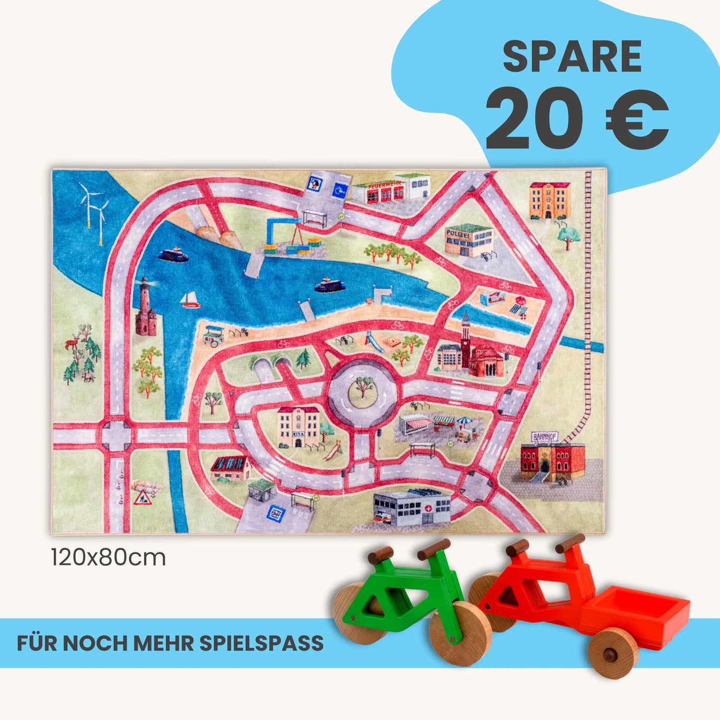 Spielteppich 120x80cm im Starter-Set