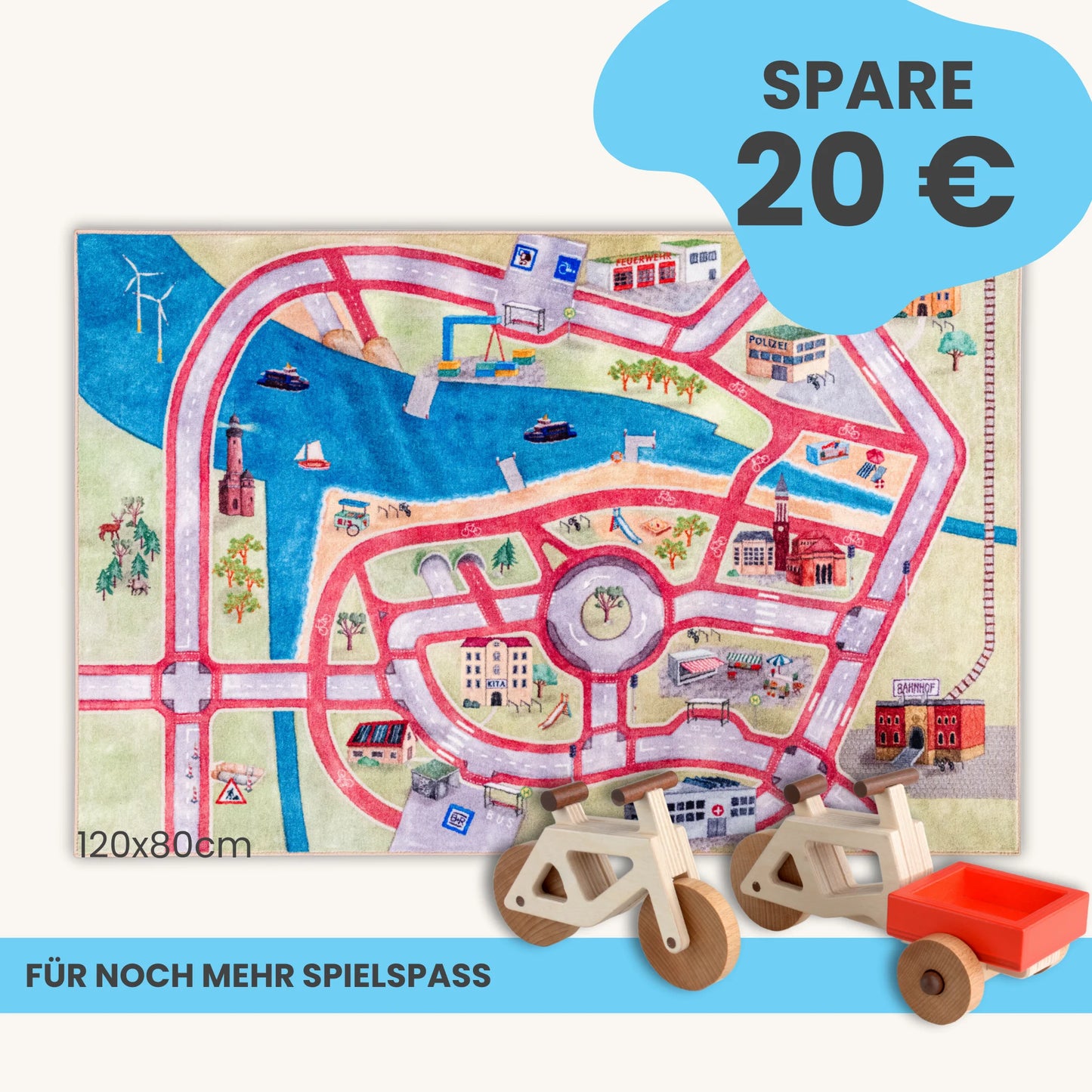 Spielteppich 120x80cm im Starter-Set
