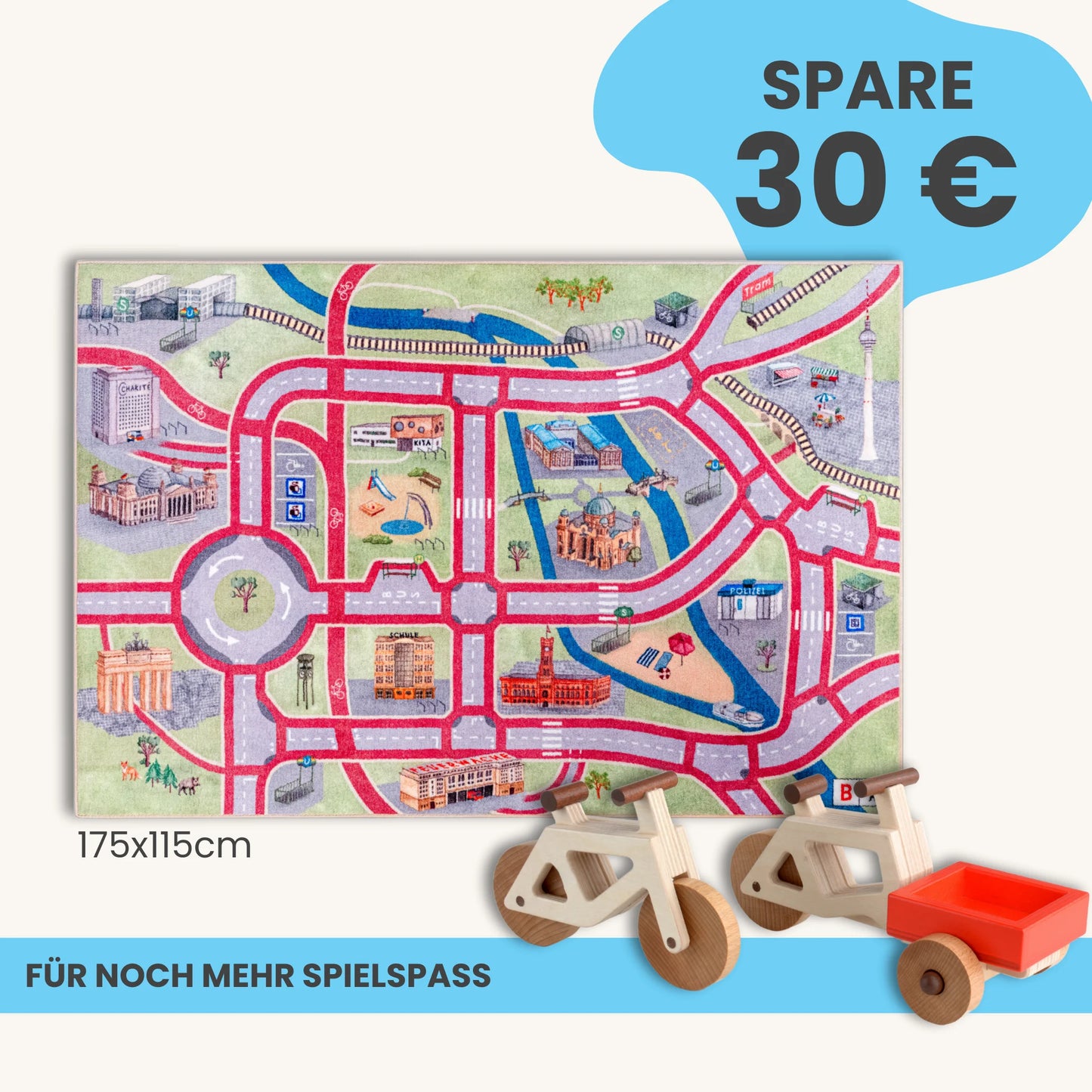 Spielteppich BERLIN 175x115cm im Starter-Set