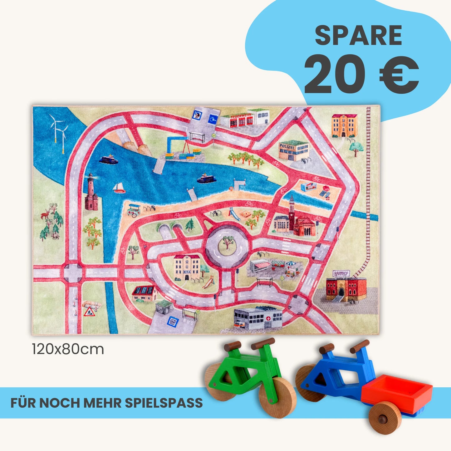 Spielteppich 120x80cm im Starter-Set