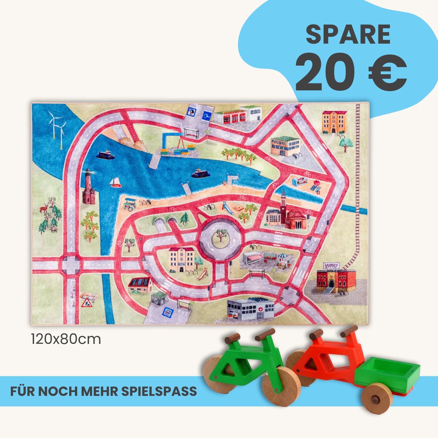 Spielteppich 120x80cm im Starter-Set