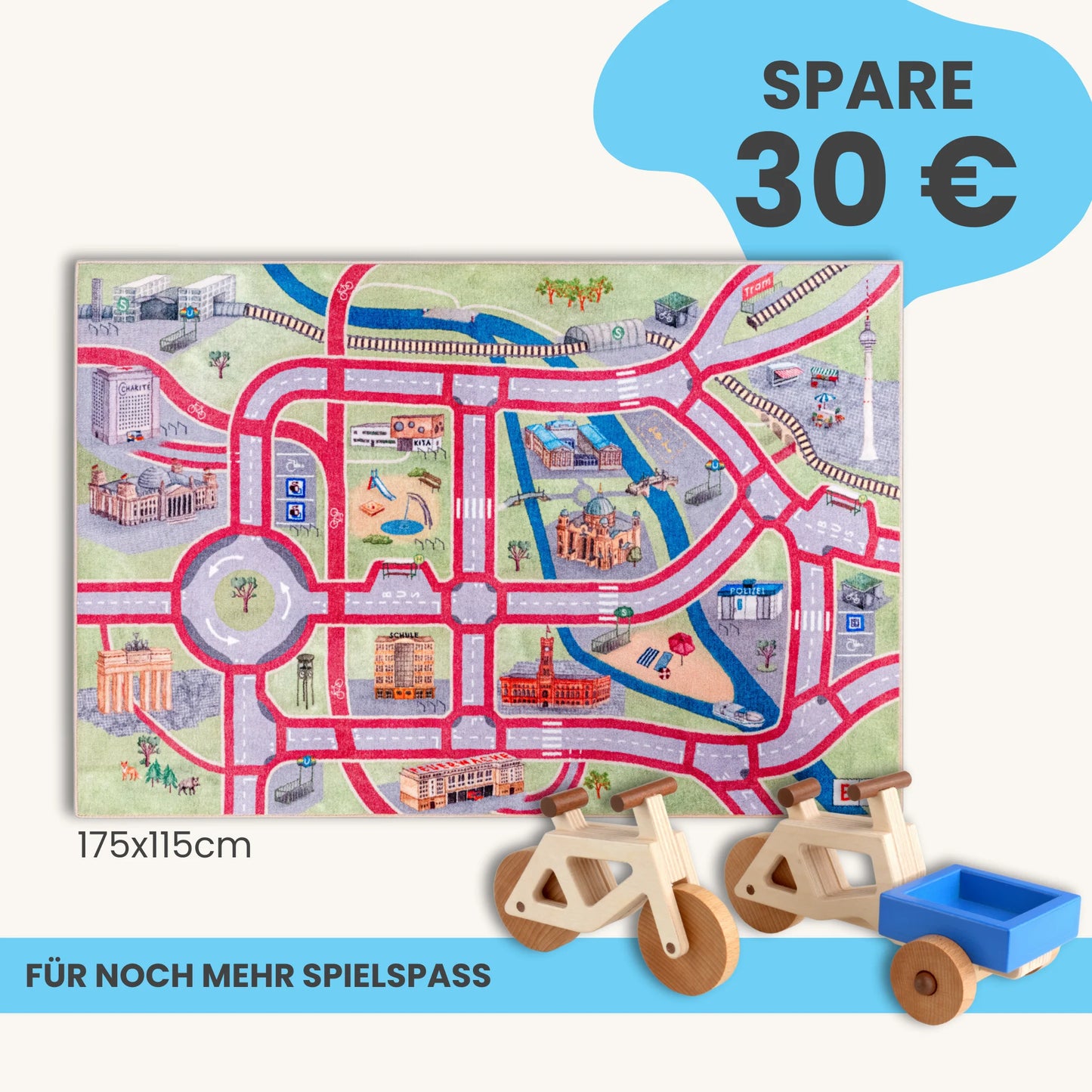 Spielteppich BERLIN 175x115cm im Starter-Set