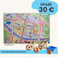 Spielteppich Freiburg 175x115cm im Starter-Set mit Stadtmotiven für kreatives Spielen