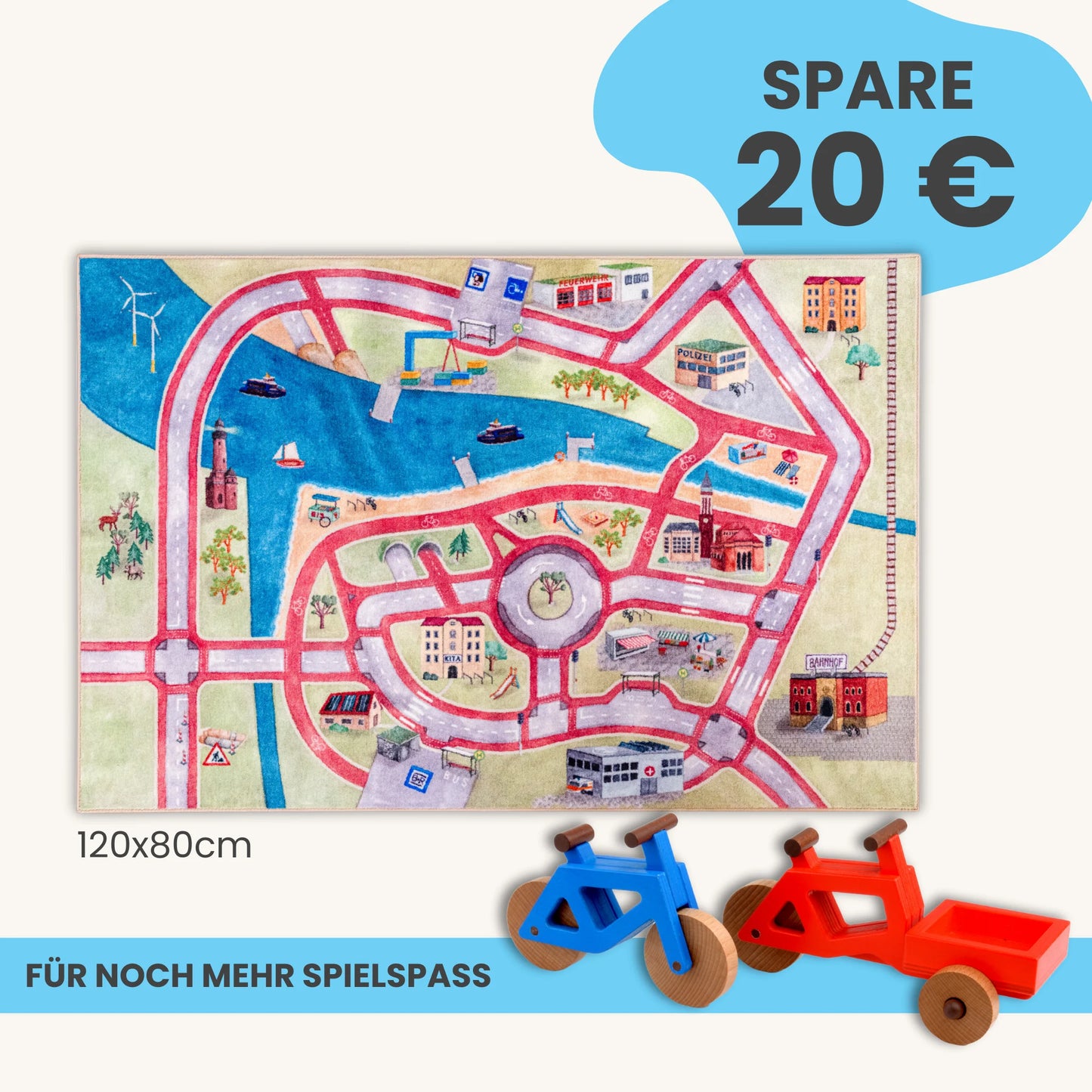 Spielteppich 120x80cm im Starter-Set