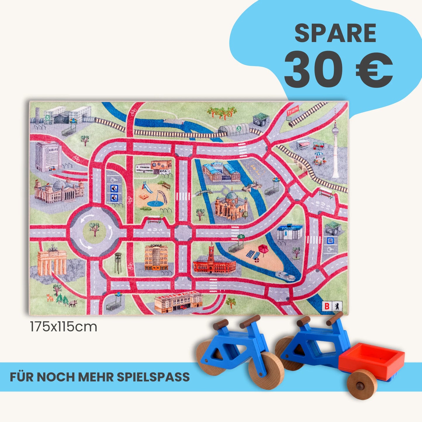 Spielteppich BERLIN 175x115cm im Starter-Set