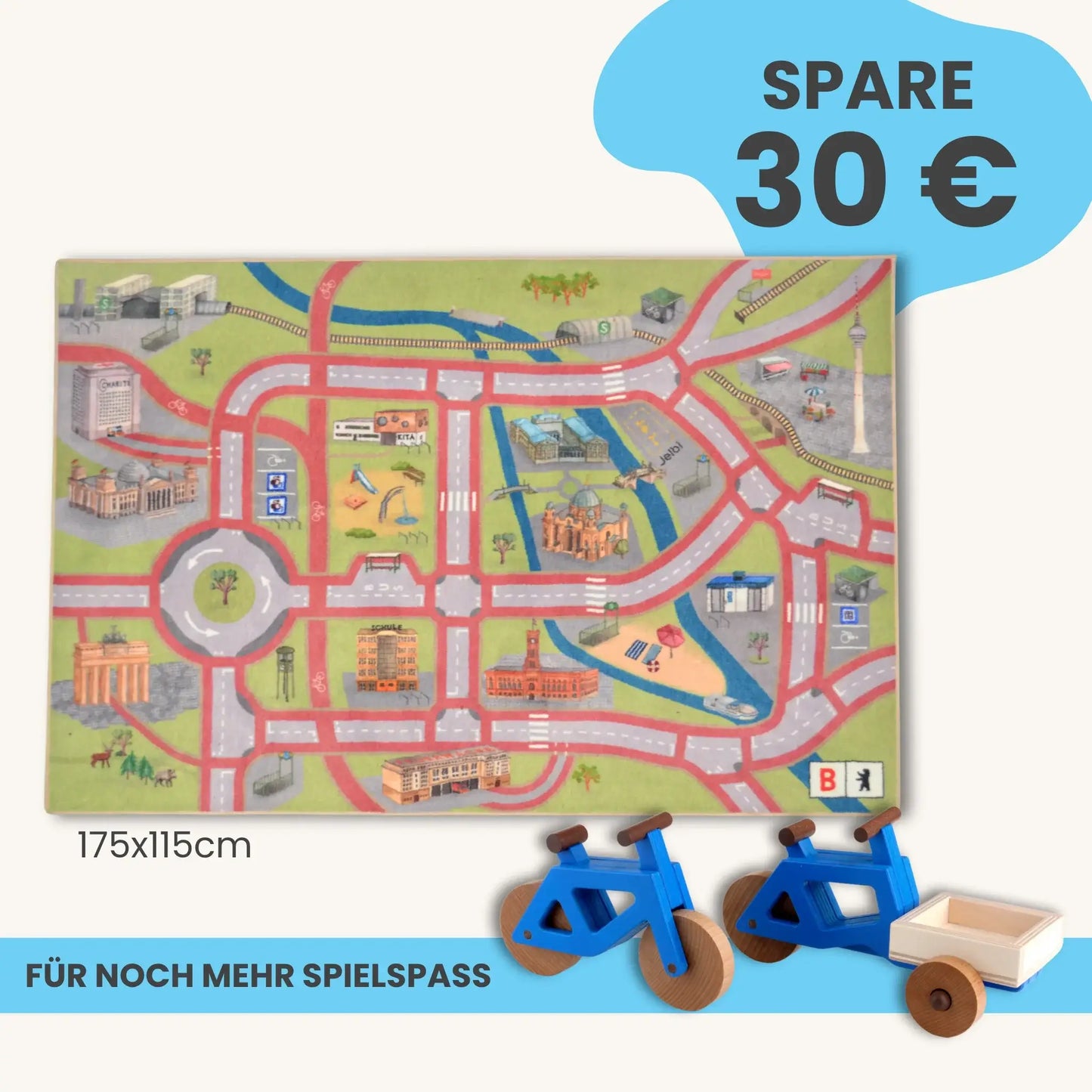 Spielteppich Berlin 175x115cm im Starter-Set