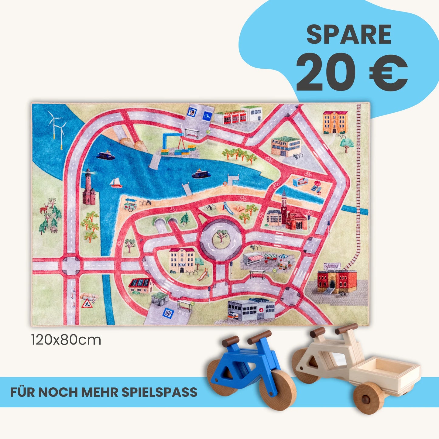 Spielteppich 120x80cm im Starter-Set
