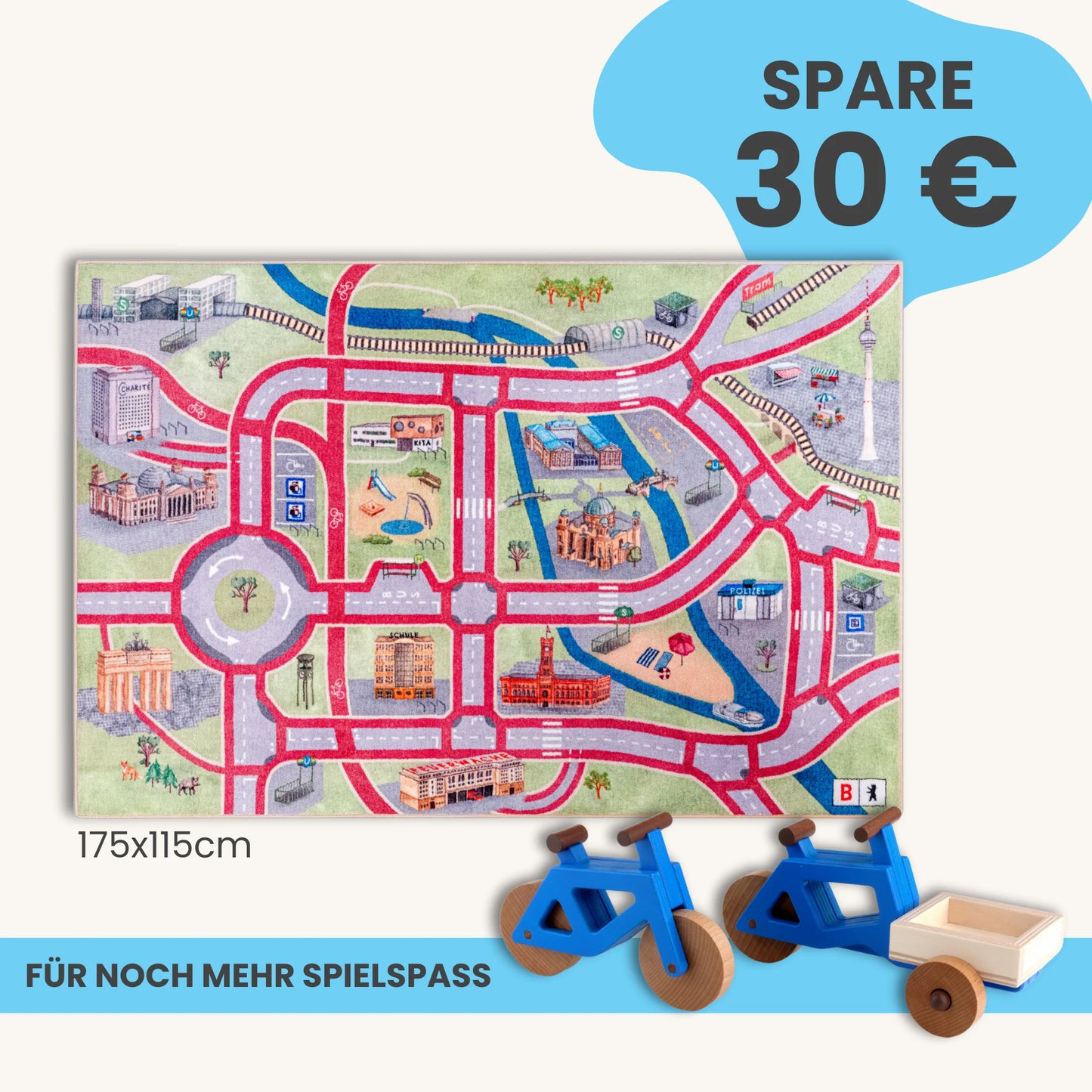 Spielteppich BERLIN 175x115cm im Starter-Set