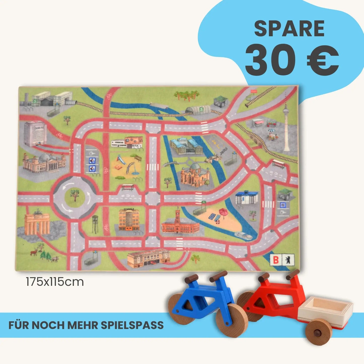 Spielteppich Berlin 175x115cm im Starter-Set
