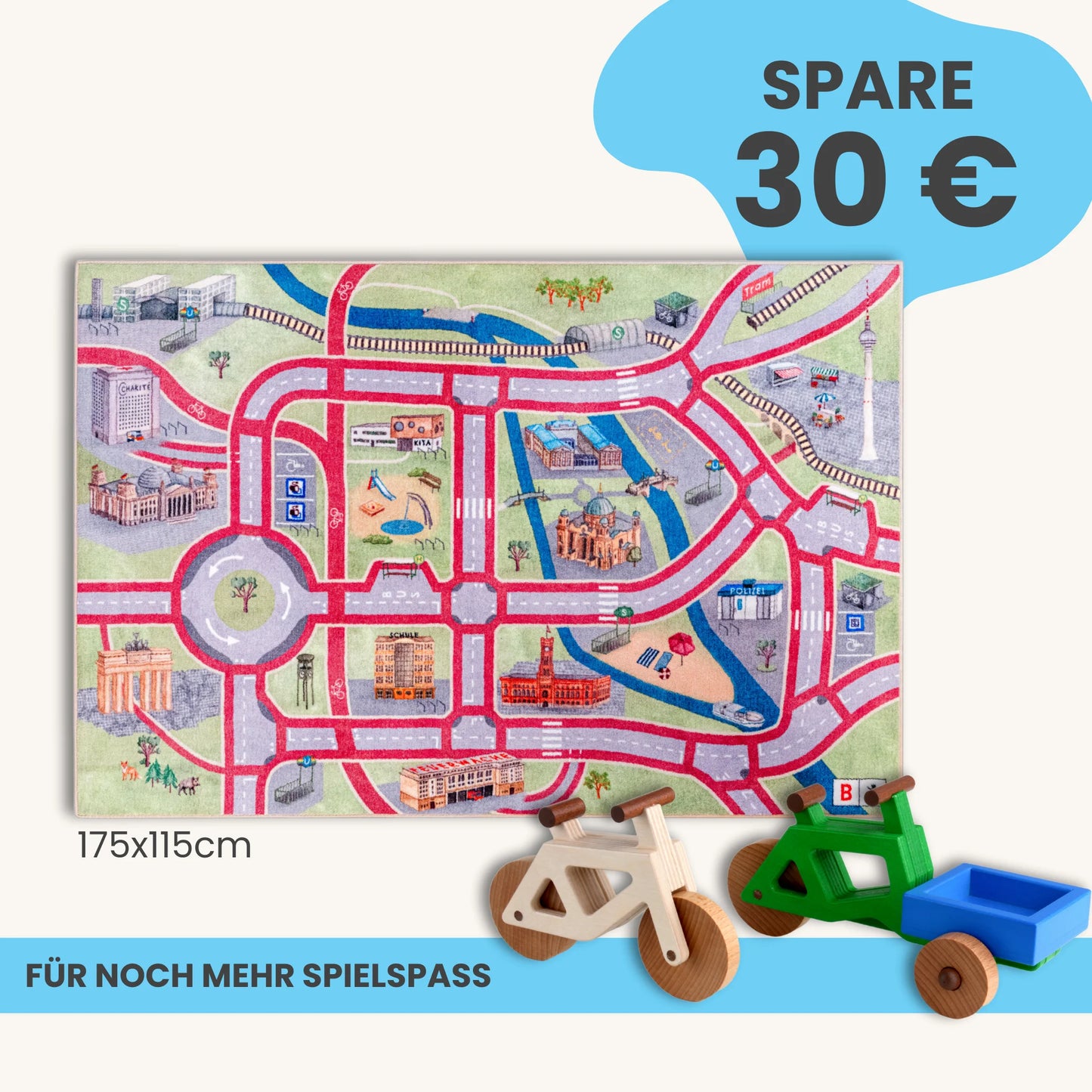 Spielteppich BERLIN 175x115cm im Starter-Set