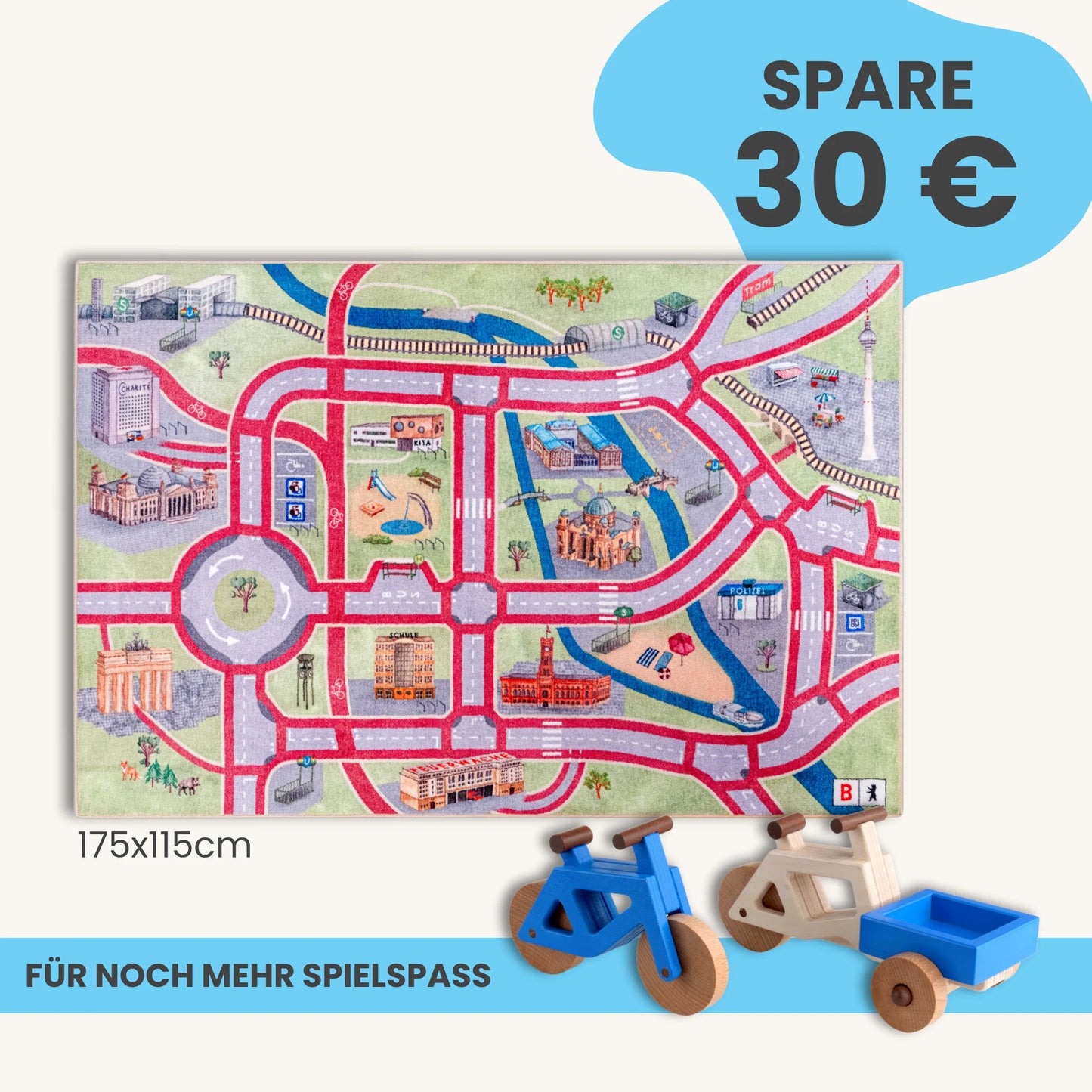 Spielteppich BERLIN 175x115cm im Starter-Set