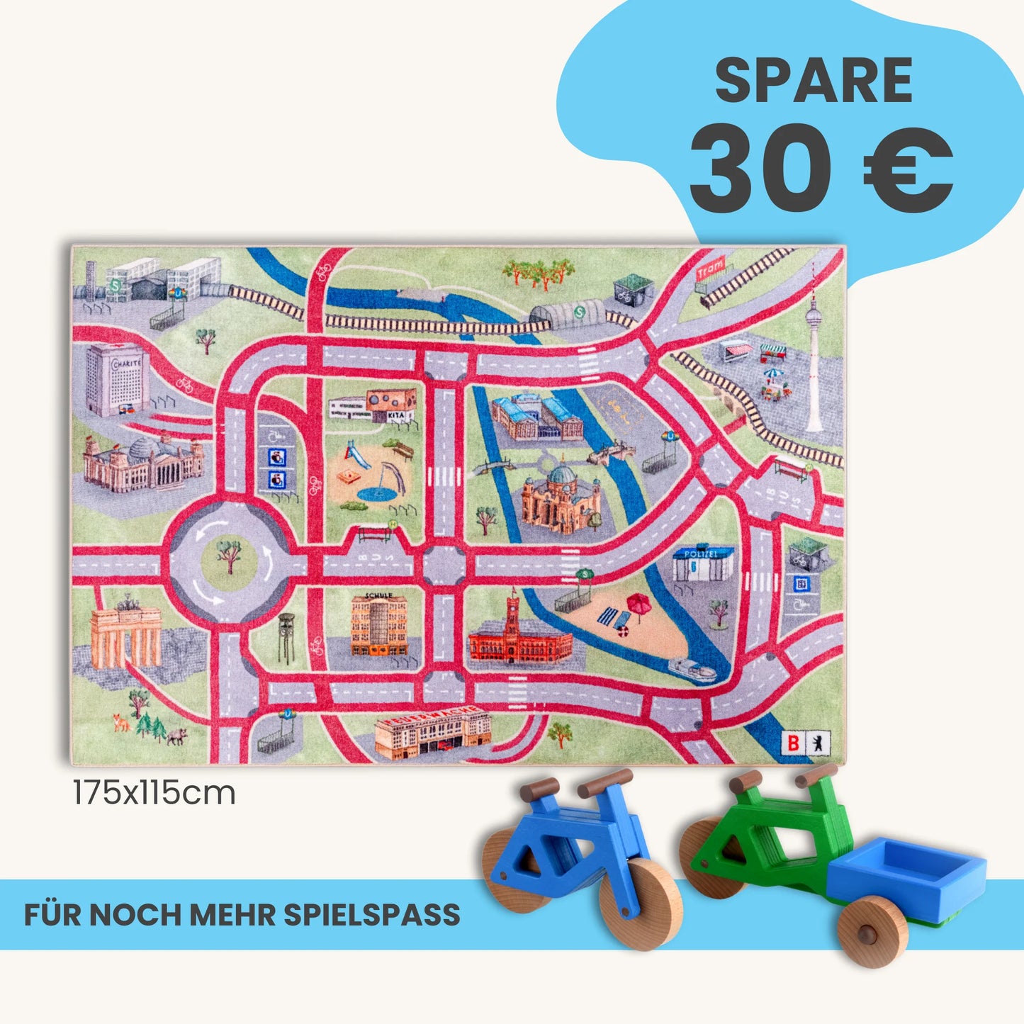 Spielteppich BERLIN 175x115cm im Starter-Set