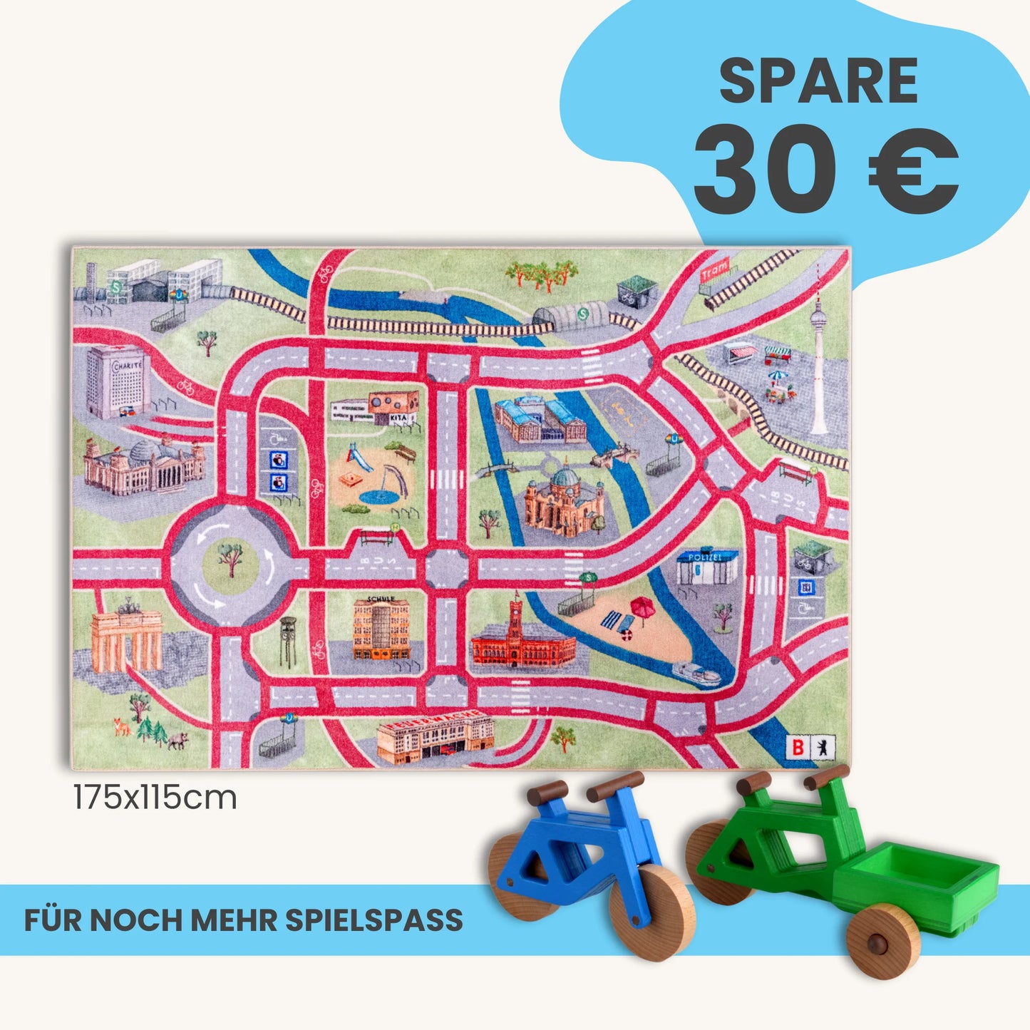 Spielteppich BERLIN 175x115cm im Starter-Set