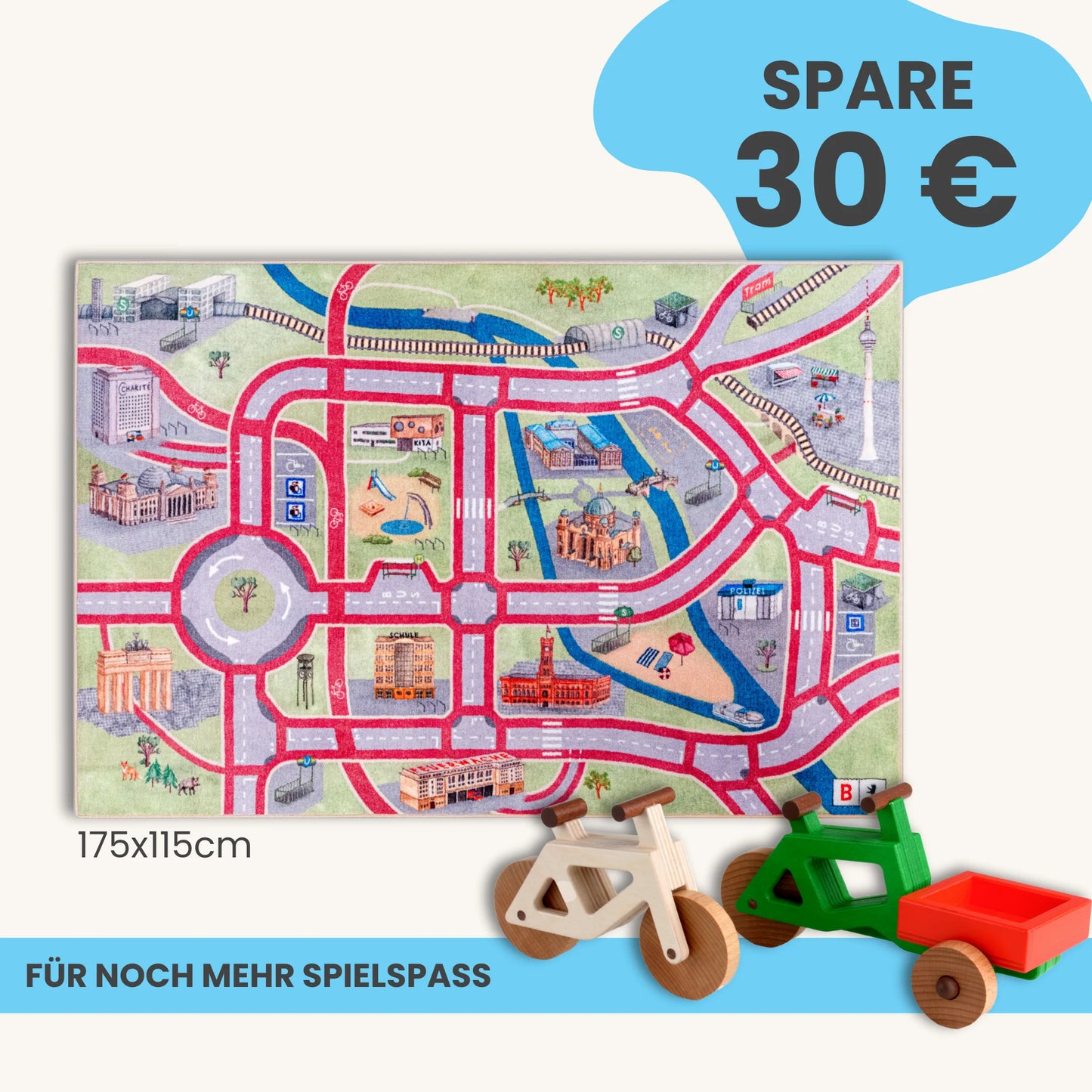 Spielteppich BERLIN 175x115cm im Starter-Set